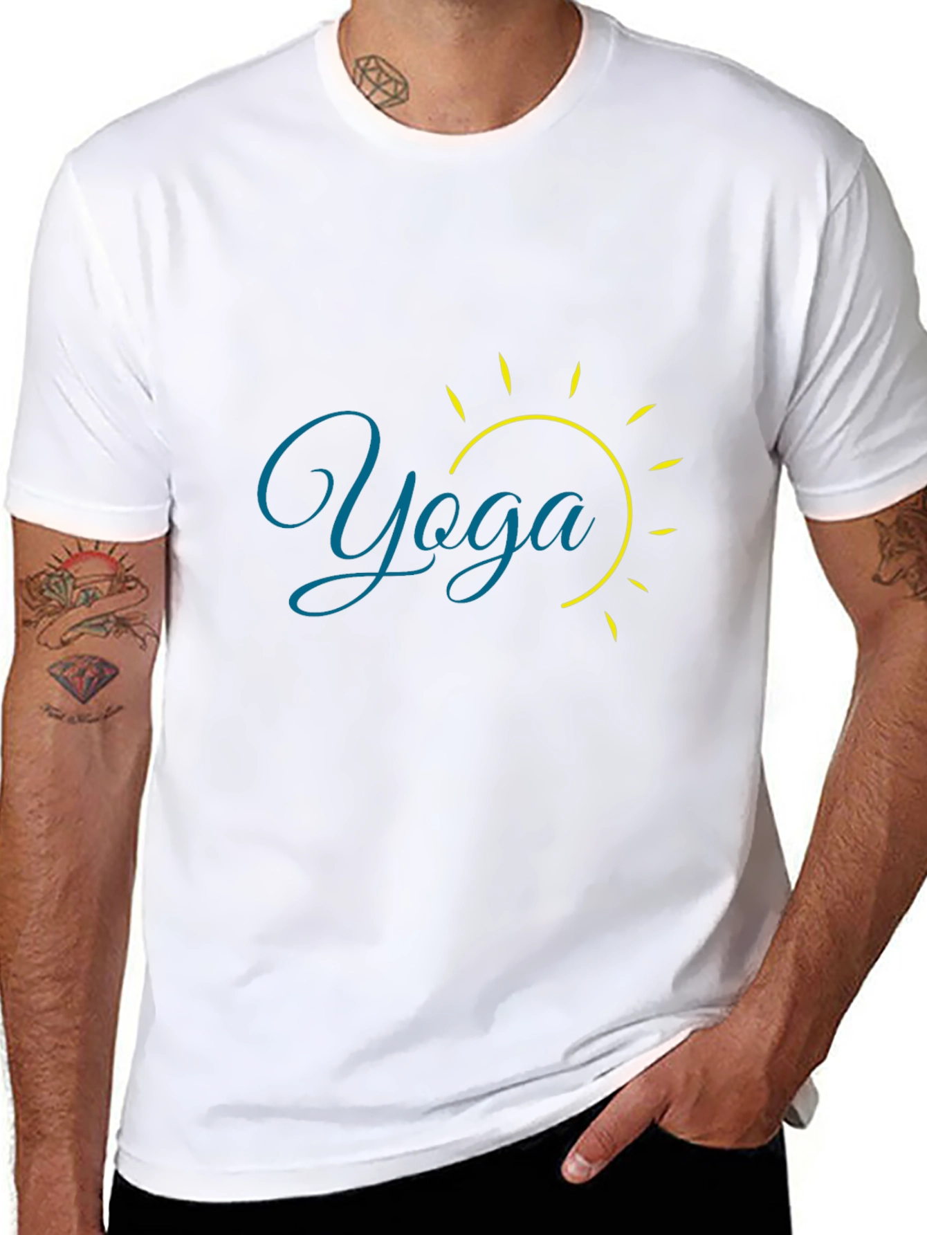 Yoga Sun Graphic Black T-Shirt
