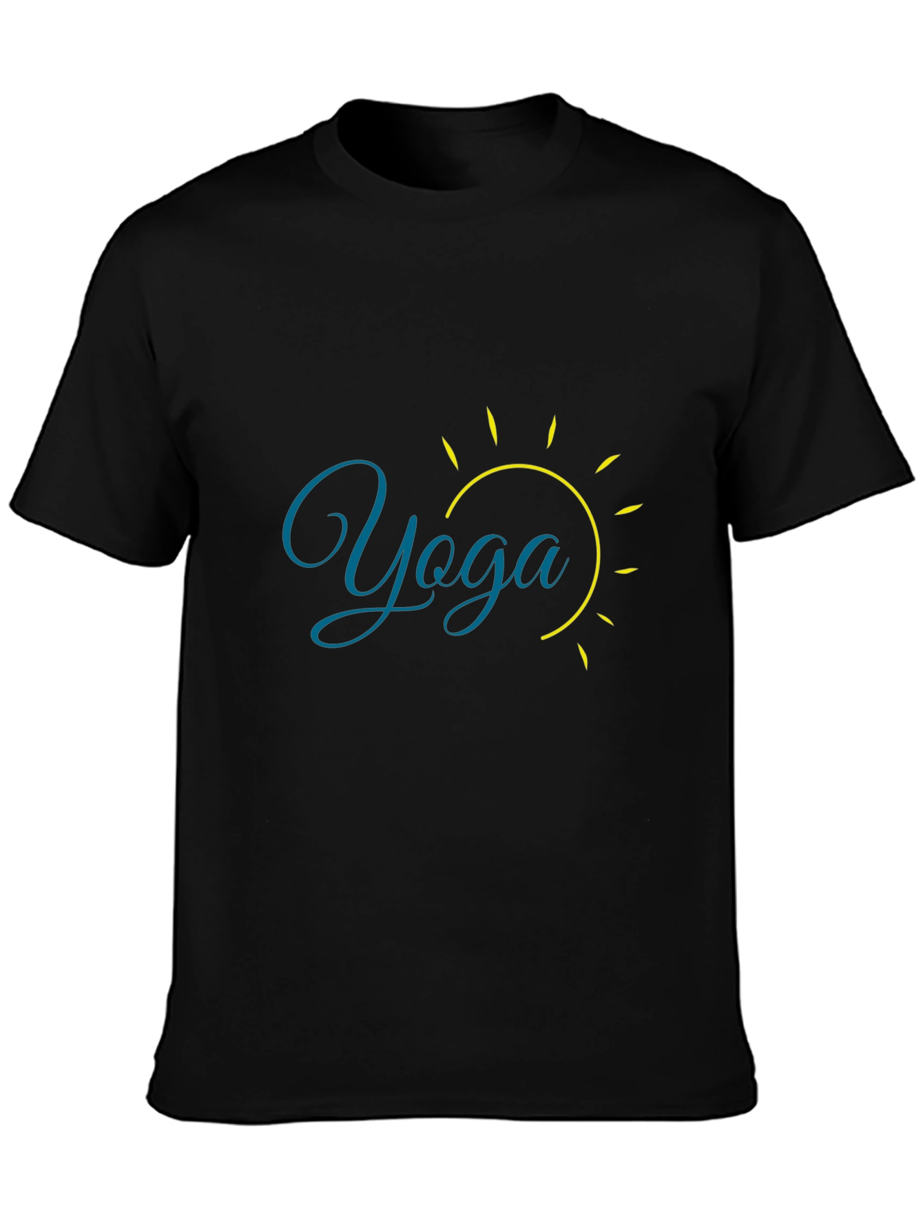 Yoga Sun Graphic Black T-Shirt