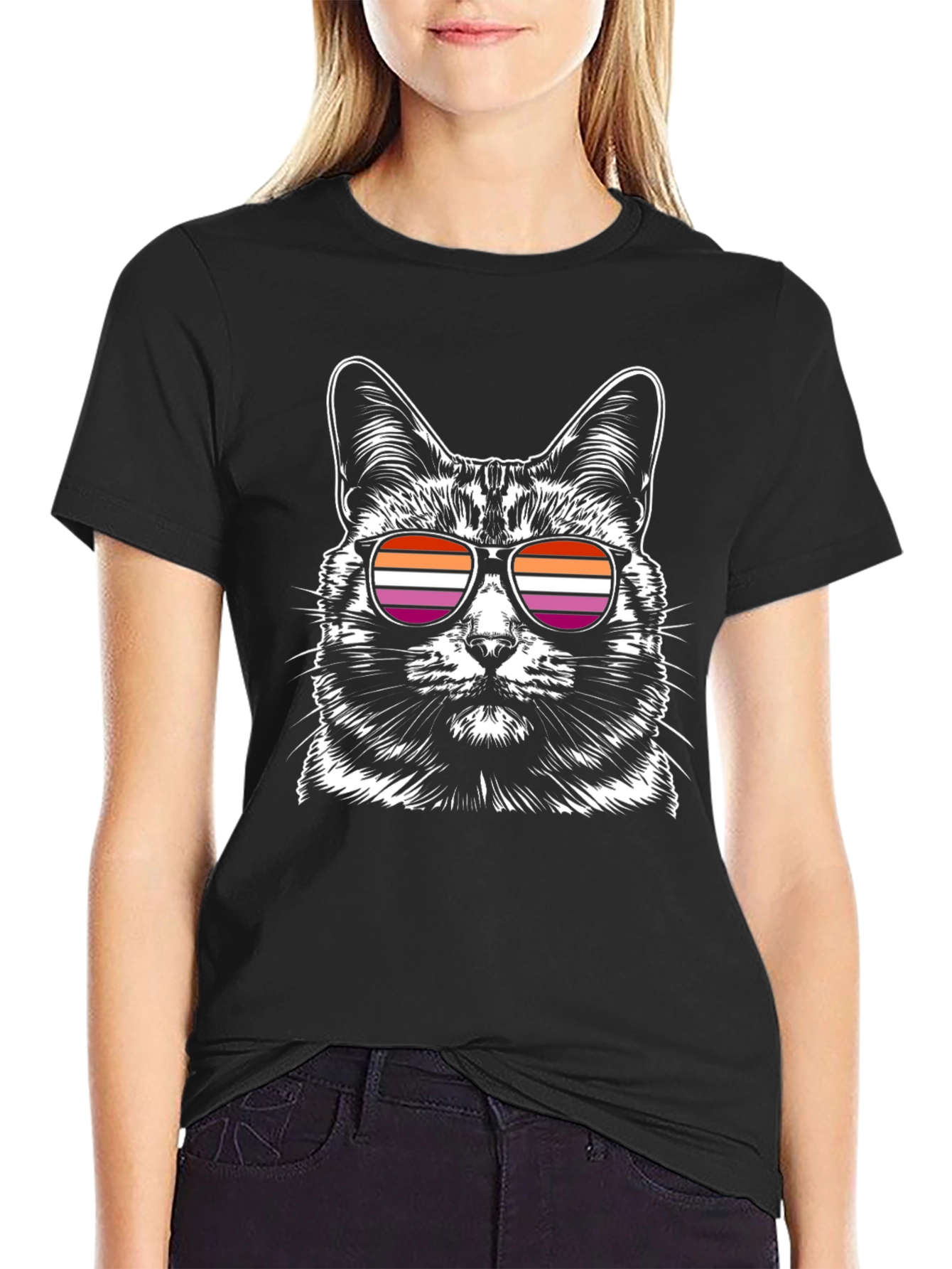 Cool Cat Lesbian Pride T-Shirt