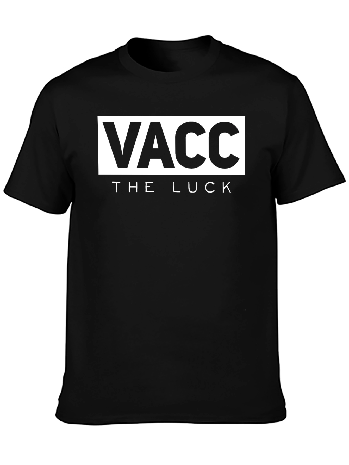 Vacc The Luck Graphic T-Shirt - Black