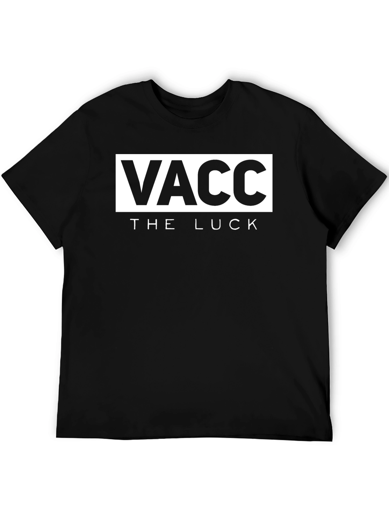 Vacc The Luck Graphic T-Shirt - Black