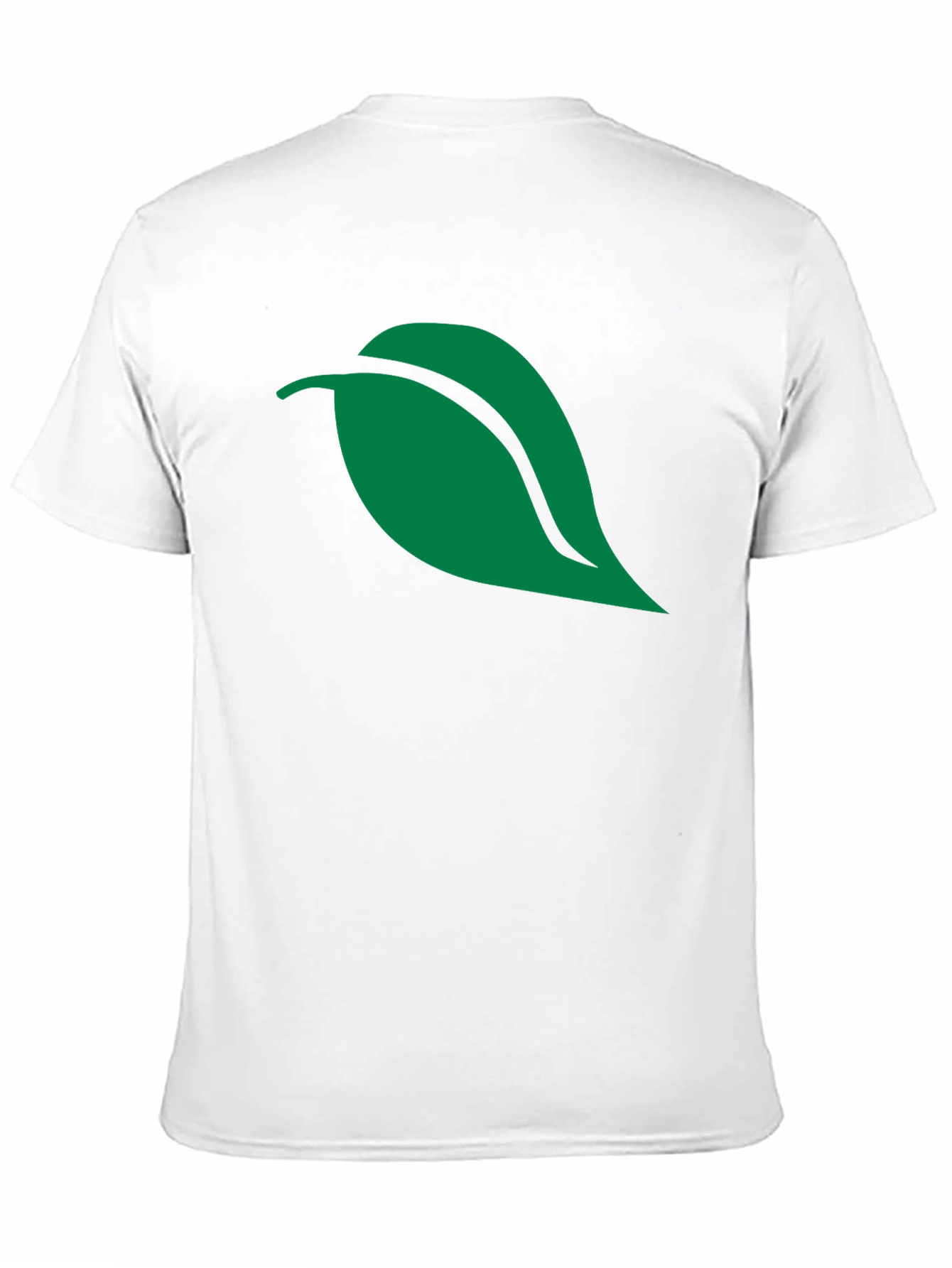 Green Leaf Graphic Black T-Shirt