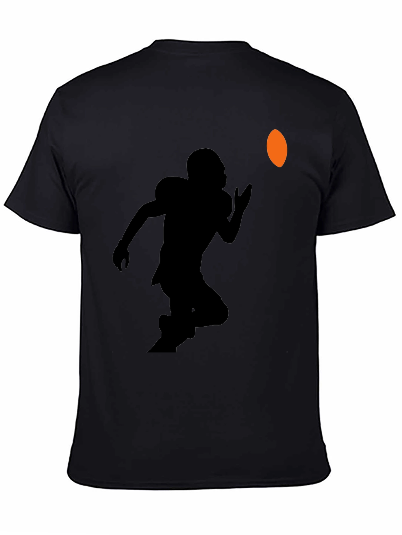 Football Player Graphic Tee - Black