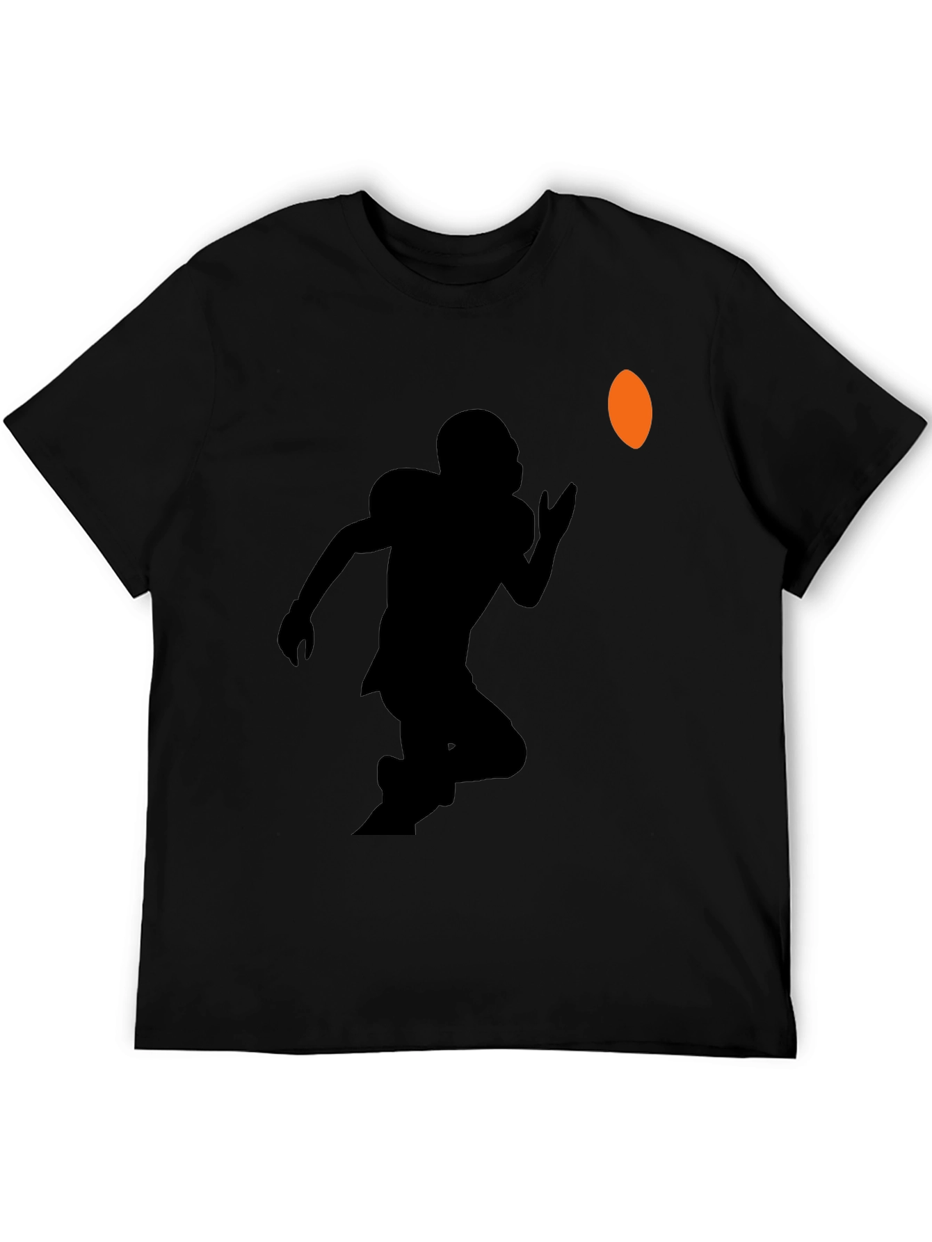 Football Player Graphic Tee - Black