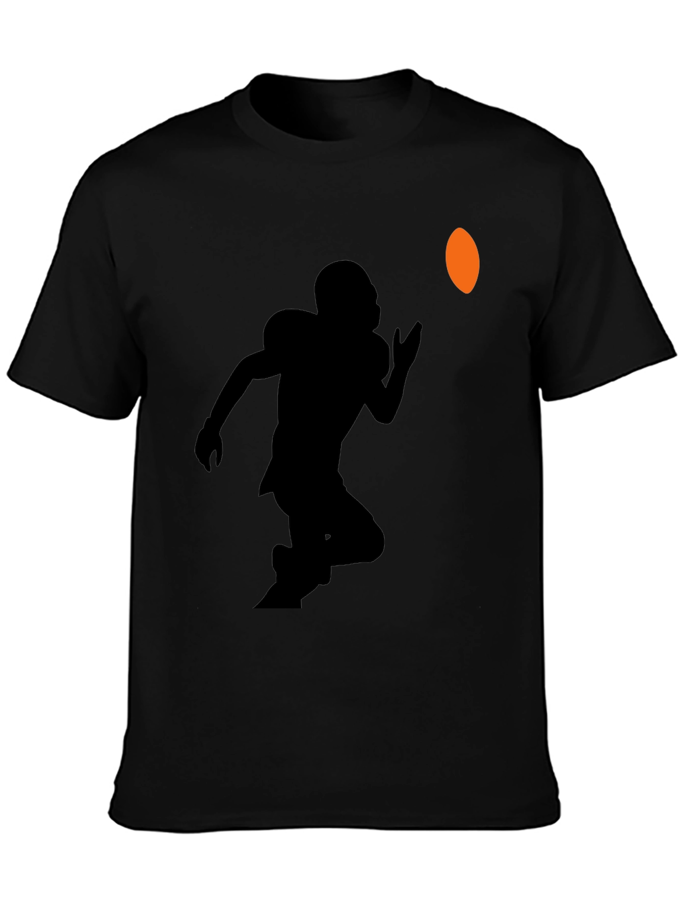 Football Player Graphic Tee - Black