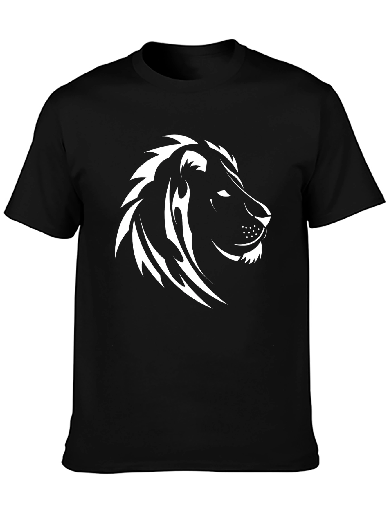 Lion Graphic Black Tee - Bold Style