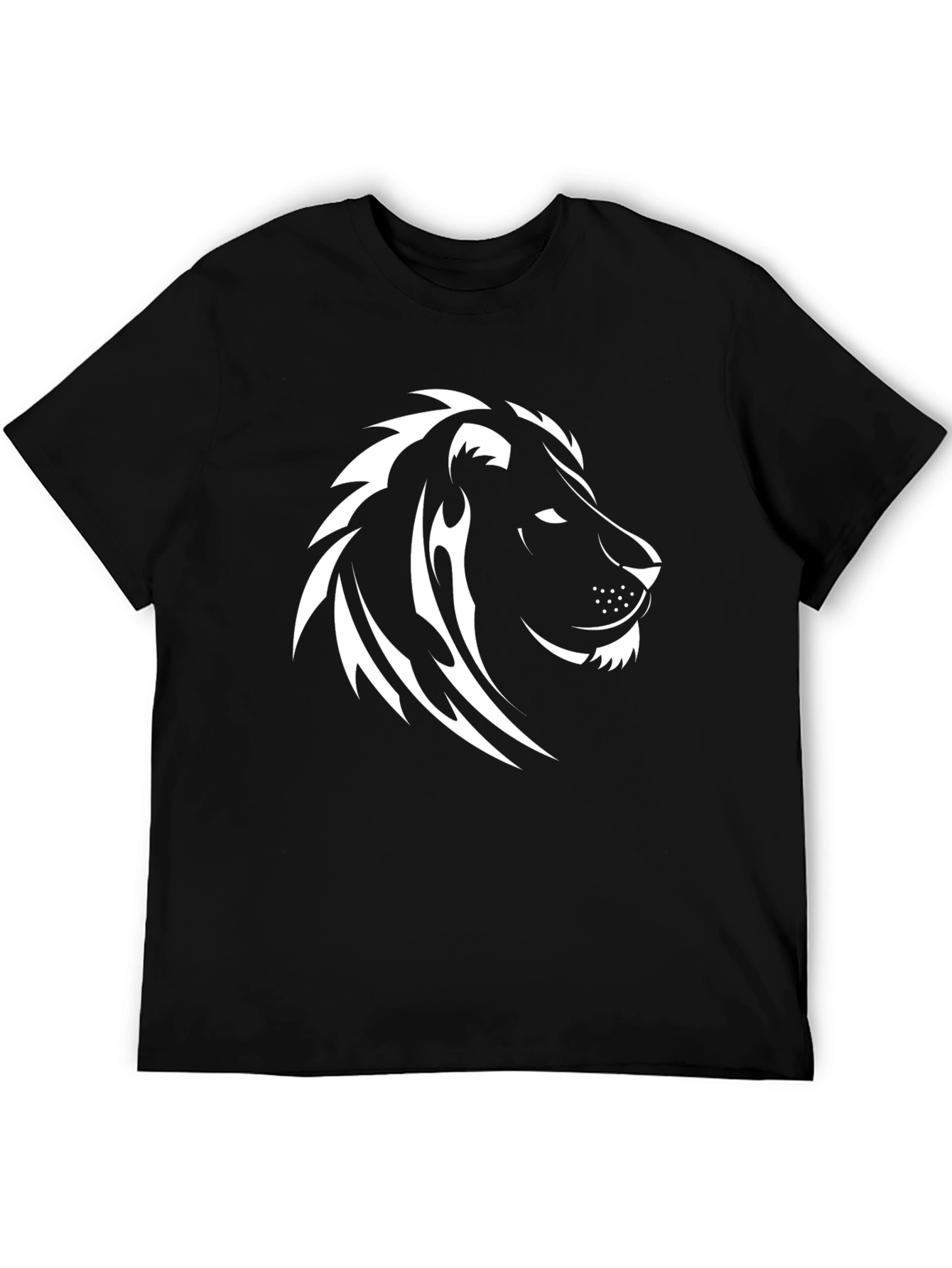 Lion Graphic Black Tee - Bold Style