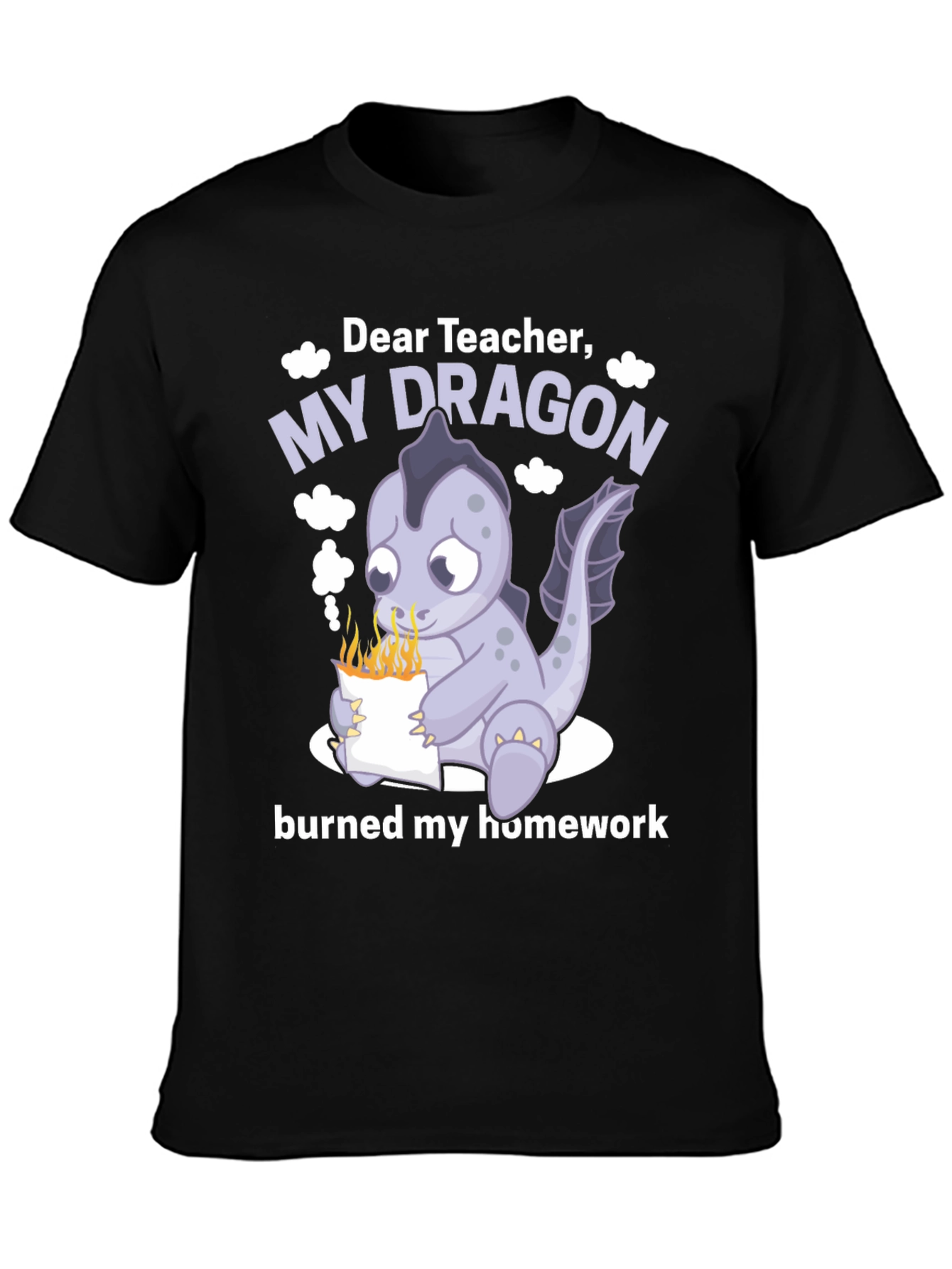 Dear Teacher My Dragon Burned Homework T-Shirt