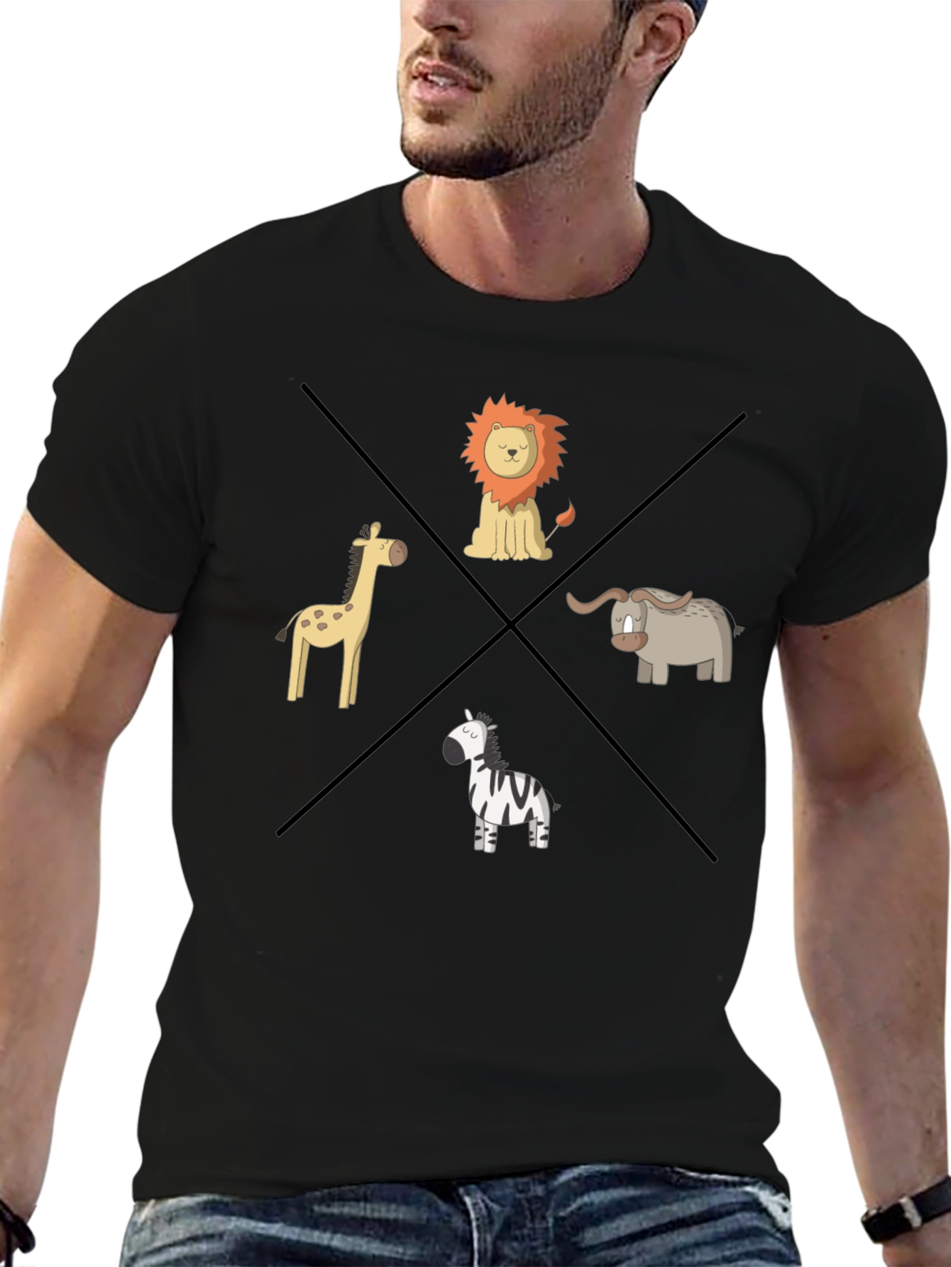 Safari Animals Graphic T-Shirt
