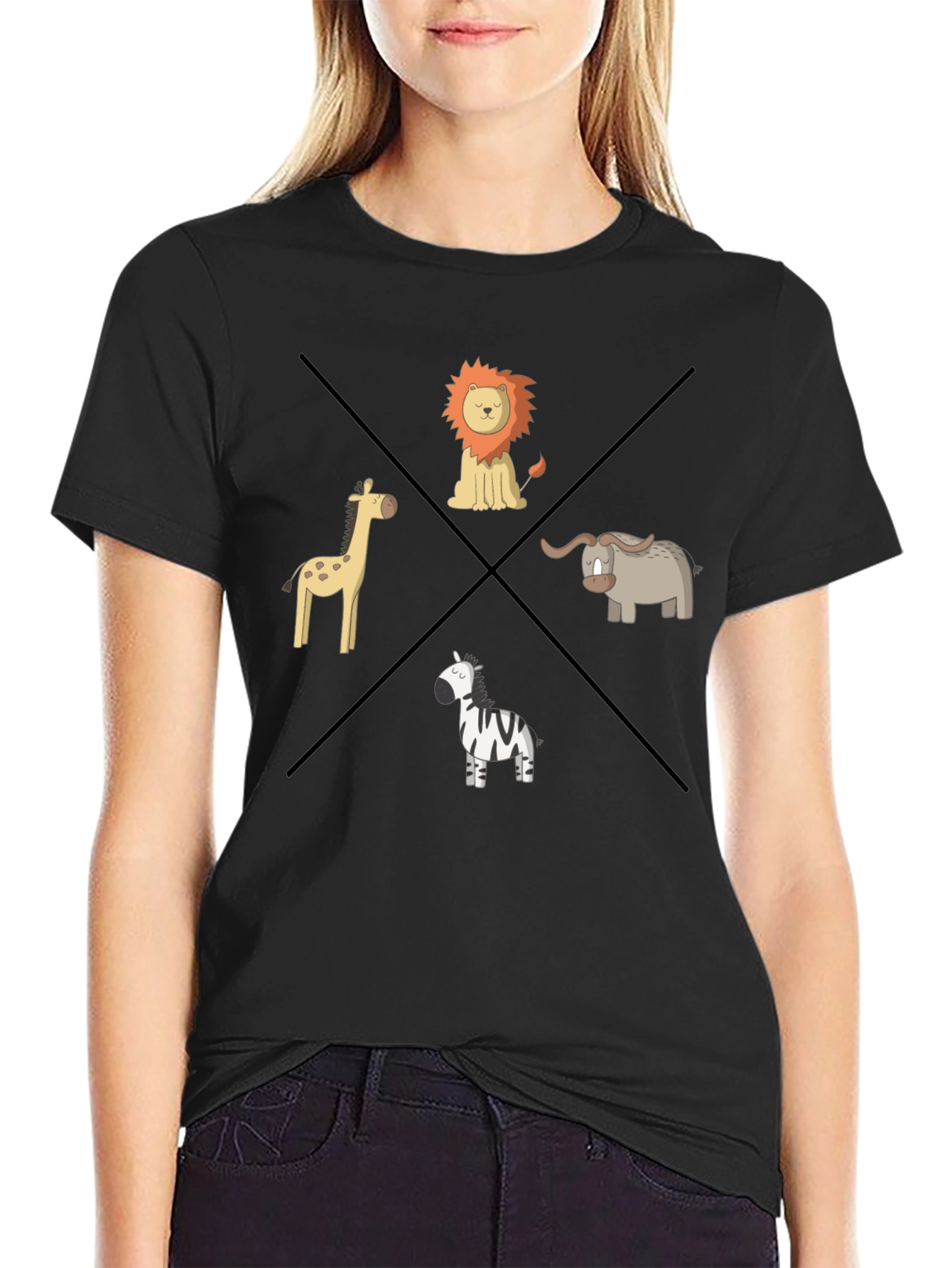 Safari Animals Graphic T-Shirt