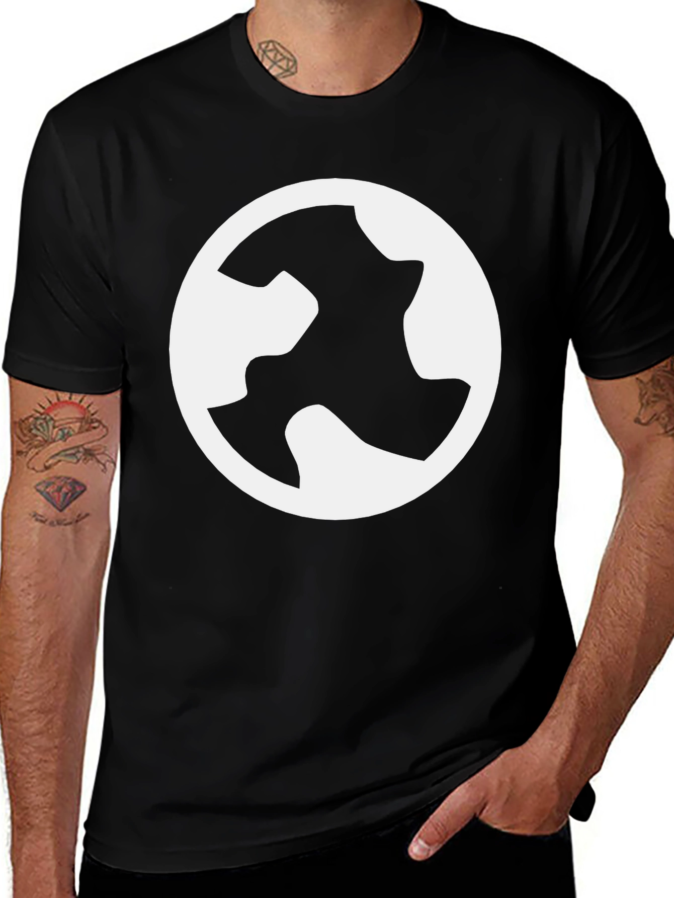 Abstract Logo Black T-Shirt