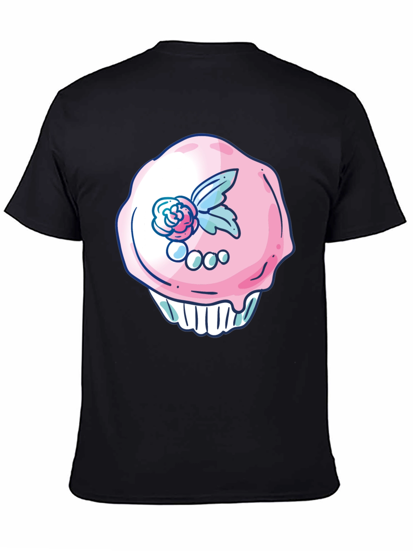 Cupcake Graphic Black T-Shirt