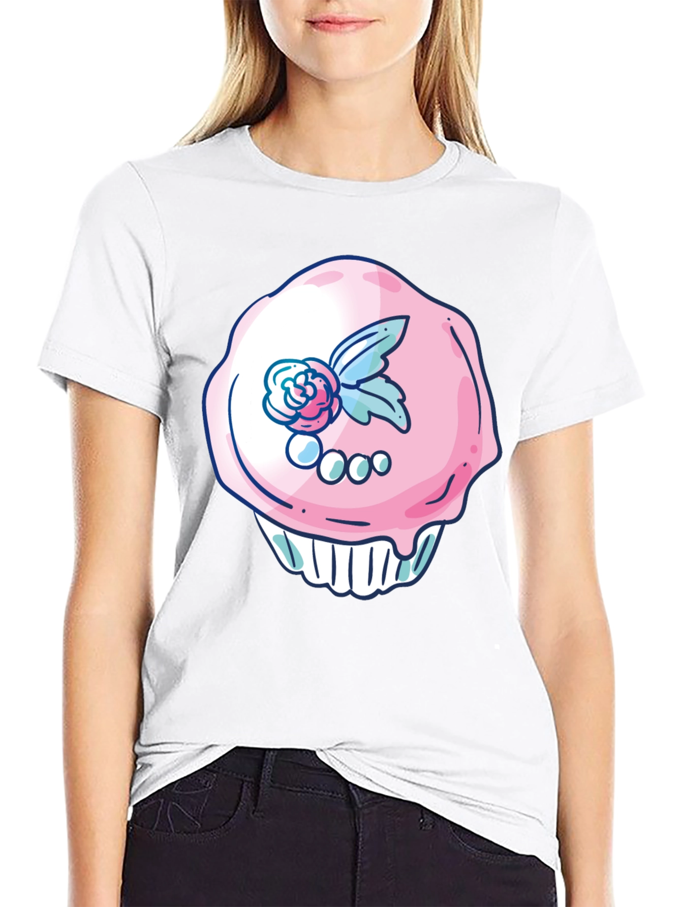 Cupcake Graphic Black T-Shirt