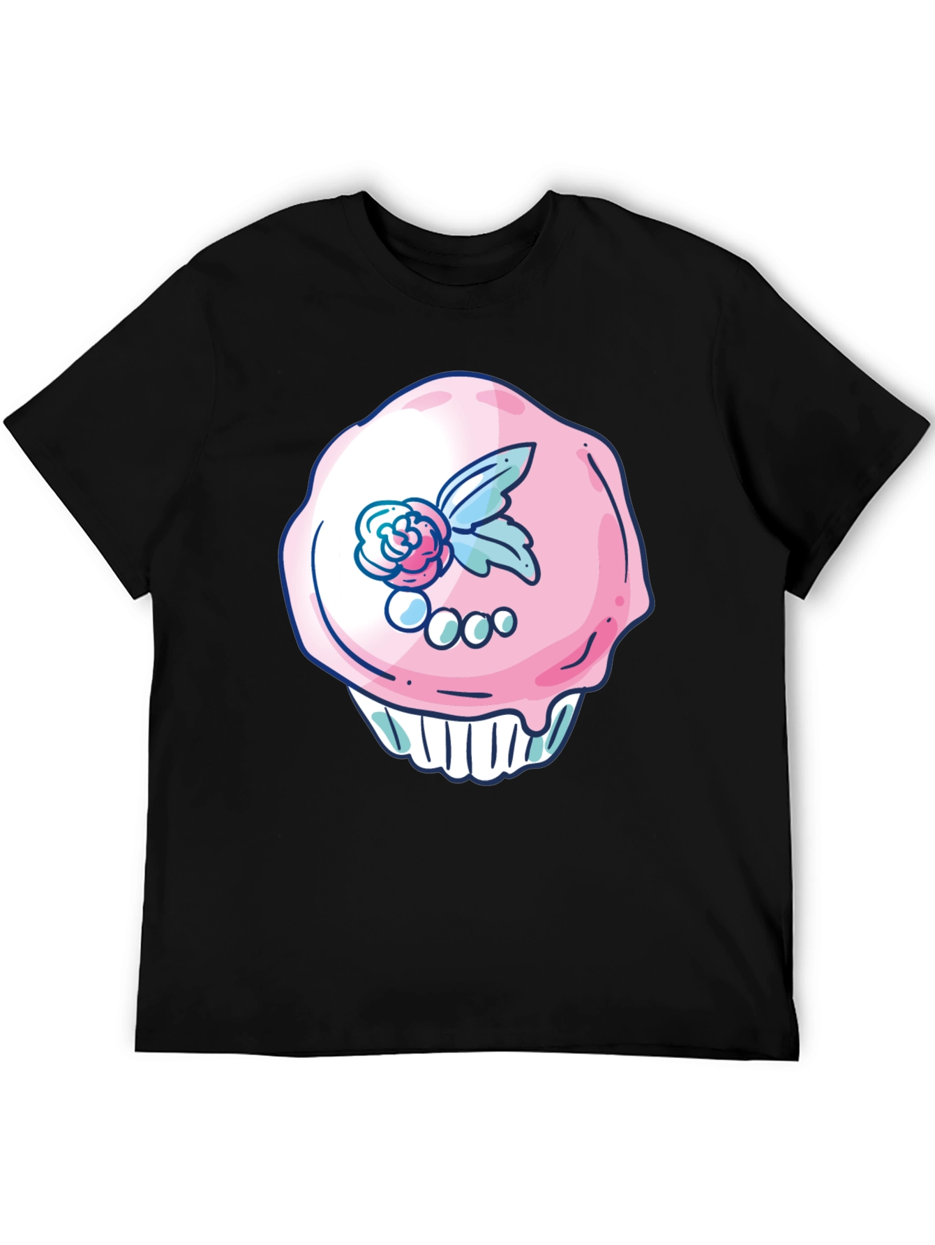 Cupcake Graphic Black T-Shirt