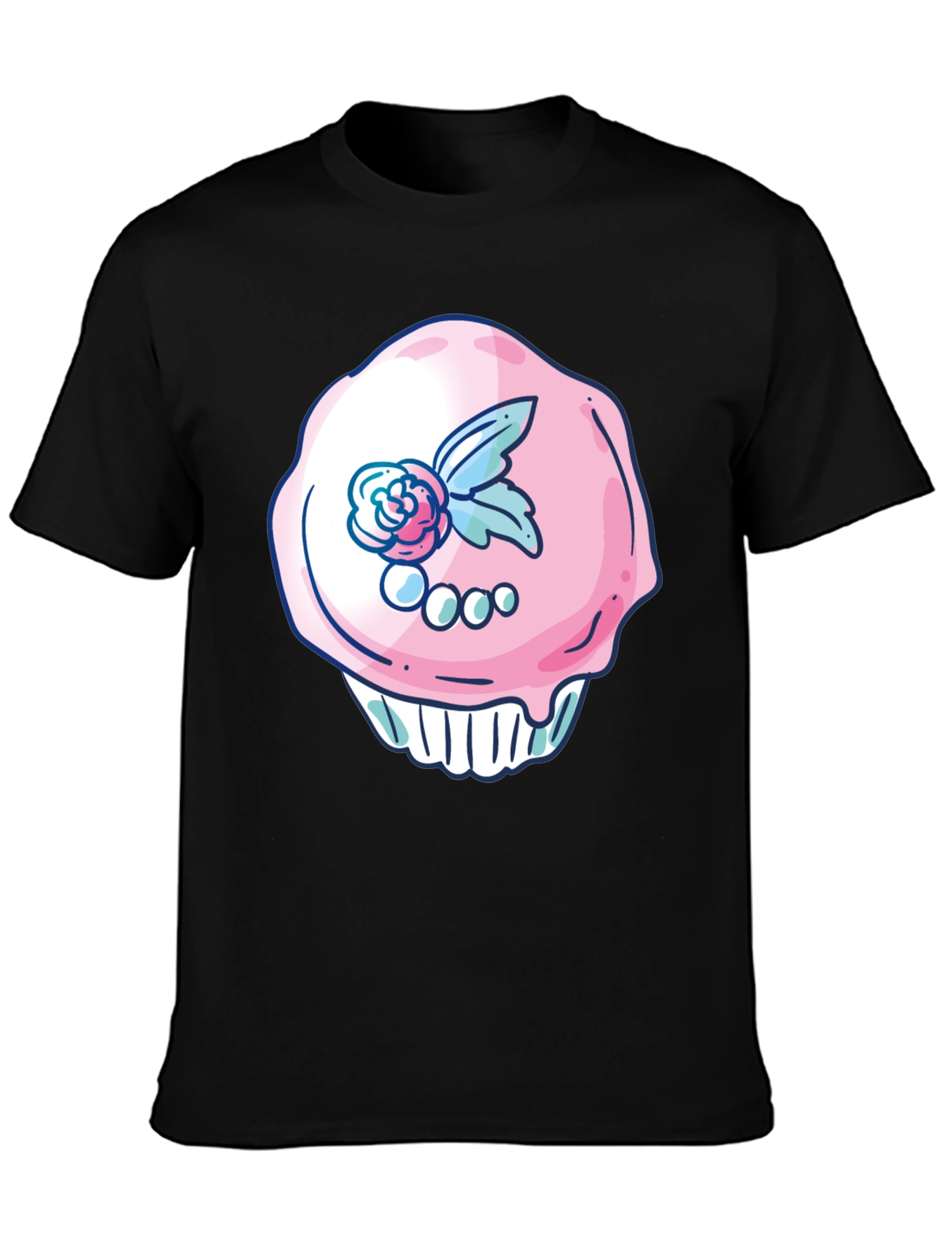 Cupcake Graphic Black T-Shirt