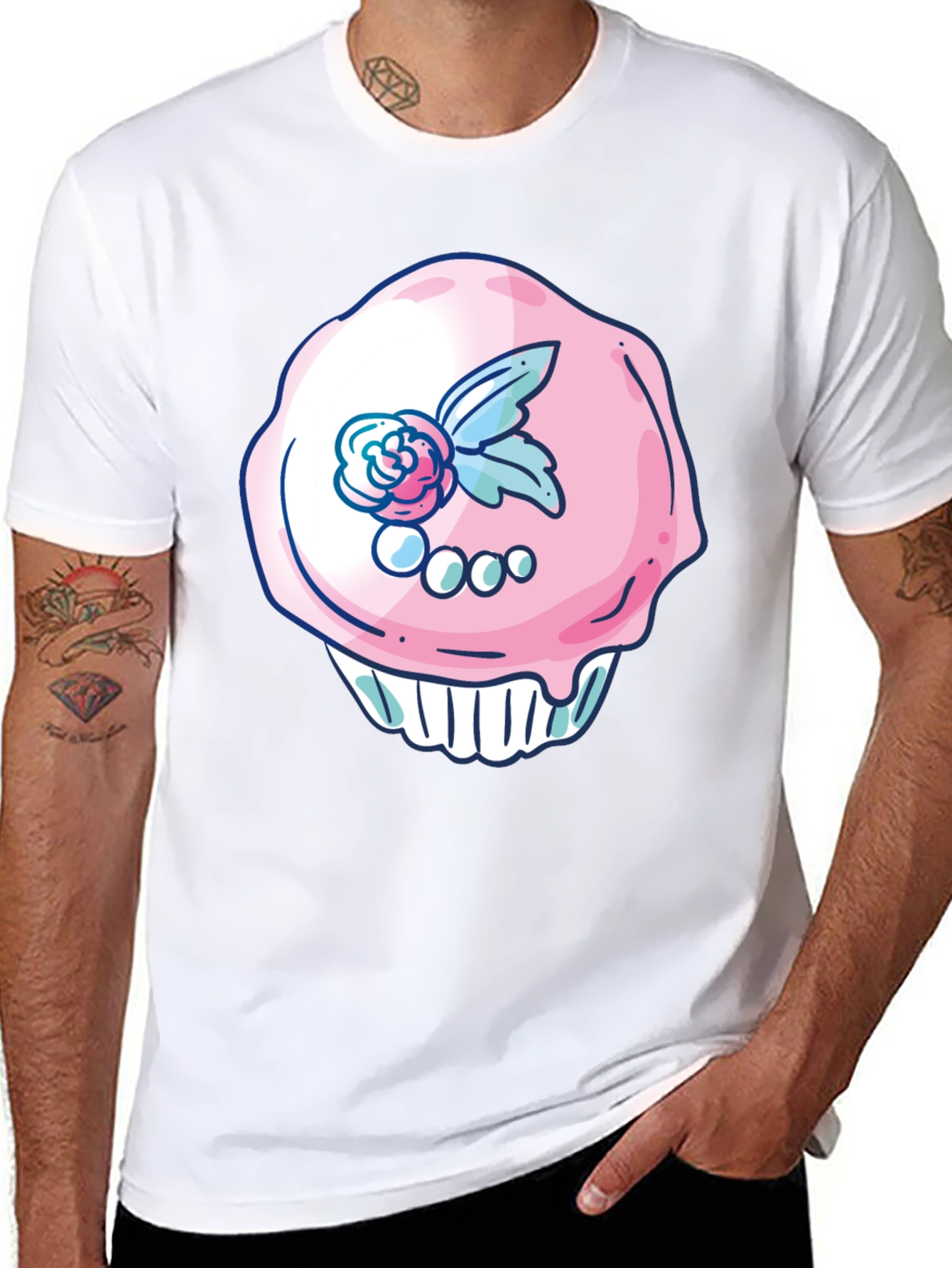 Cupcake Graphic Black T-Shirt