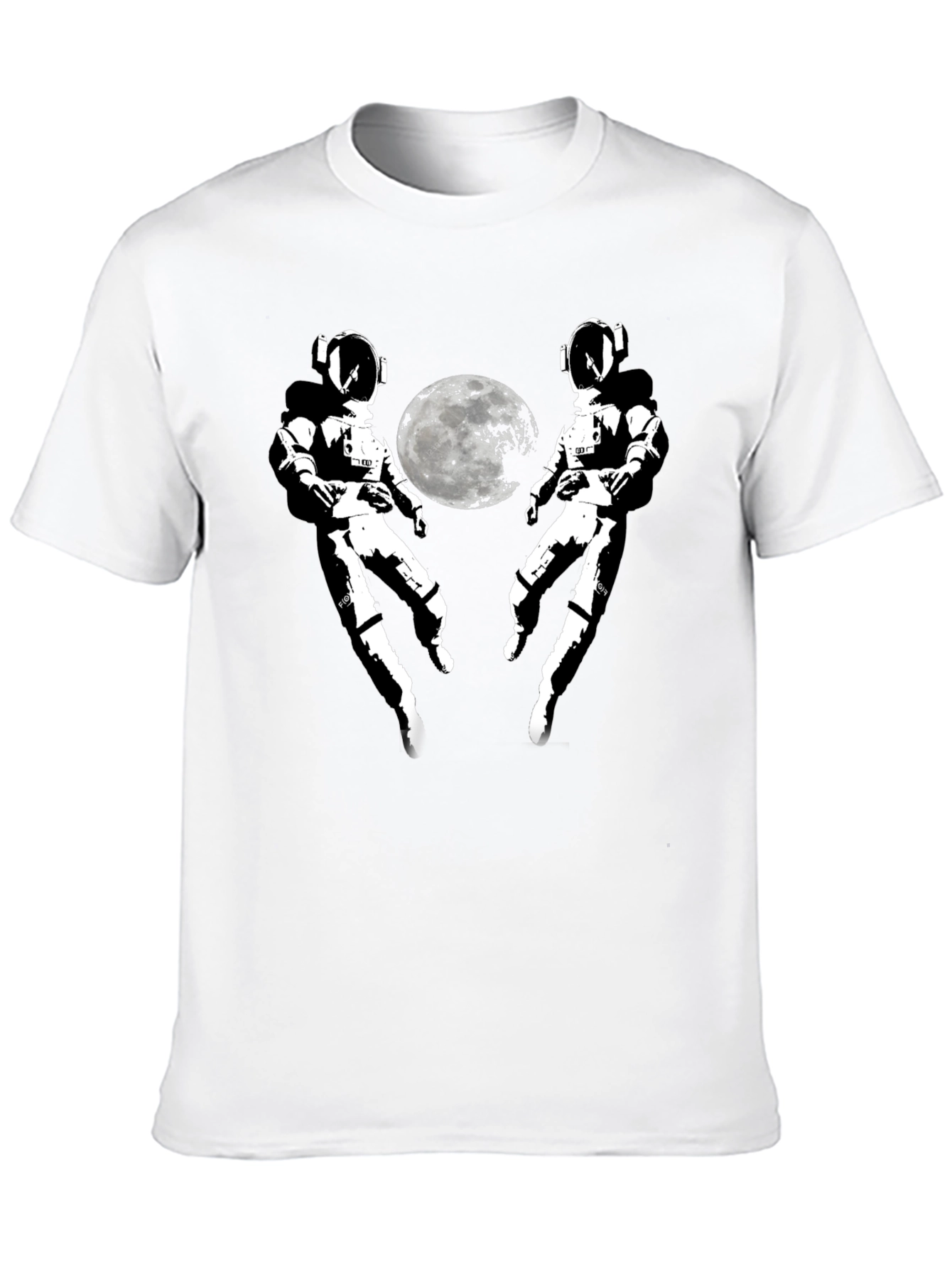 Astronaut Moon Graphic T-Shirt - Black