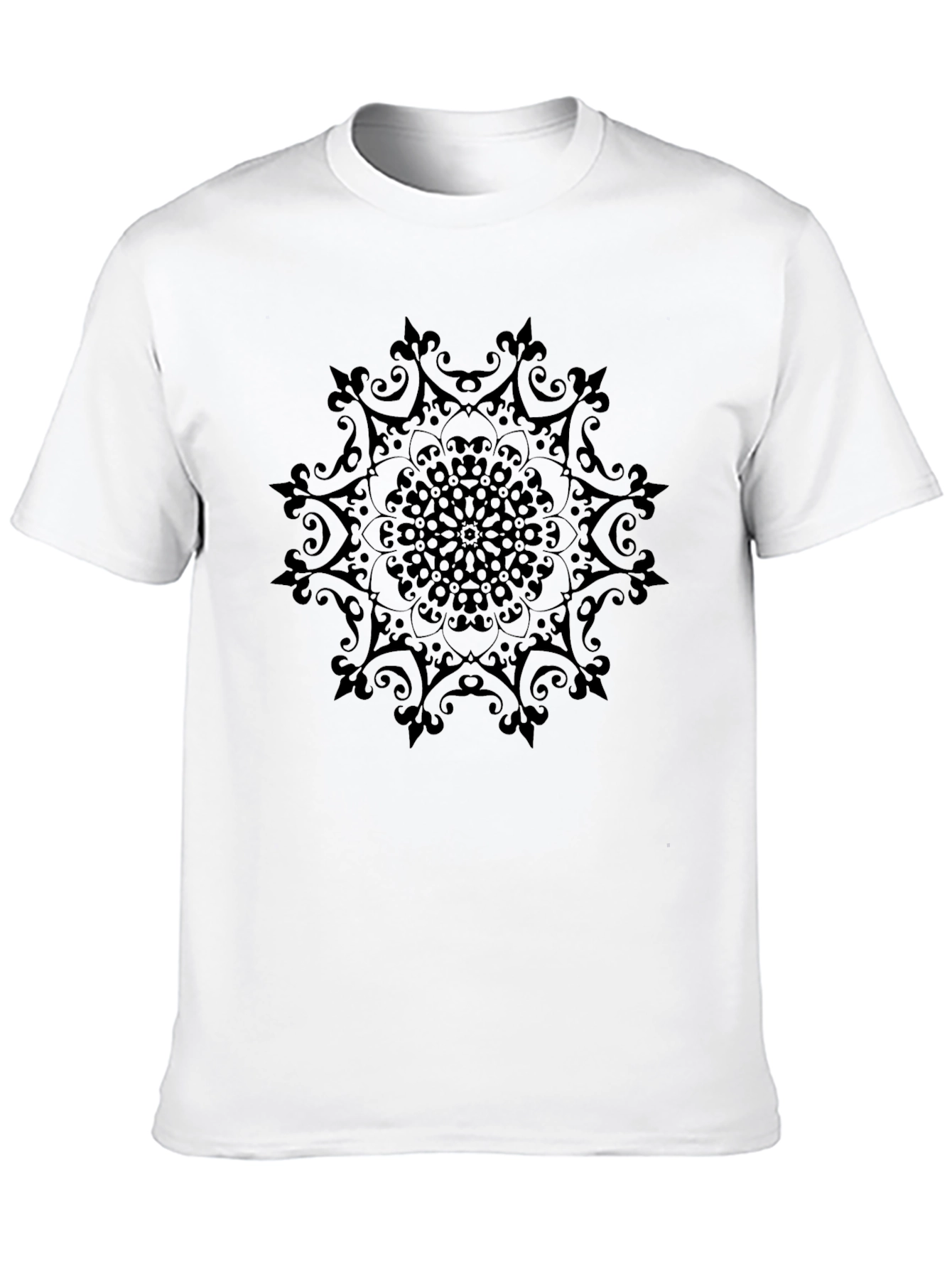 Black Mandala Graphic Tee - Stylish Casual Wear