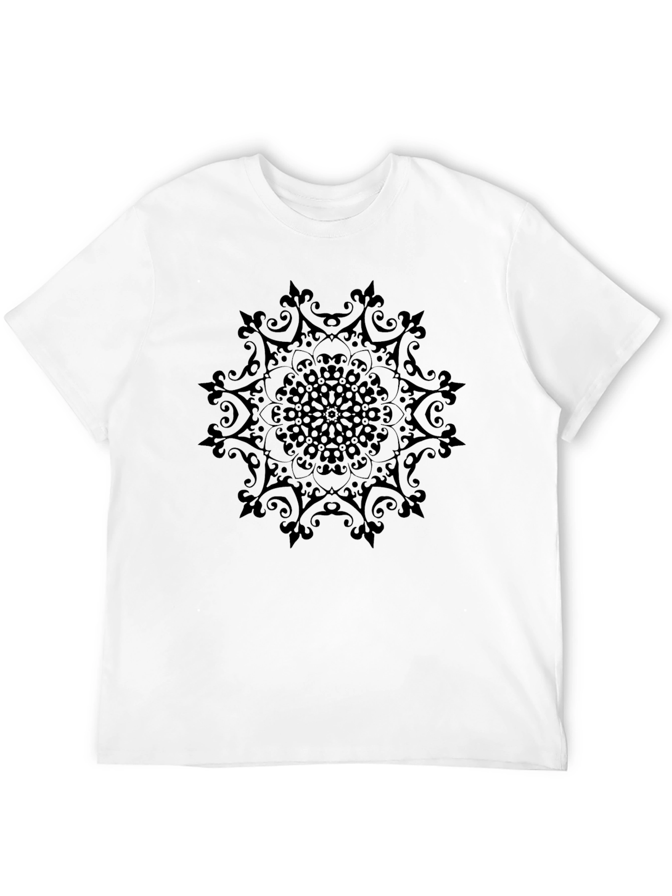 Black Mandala Graphic Tee - Stylish Casual Wear