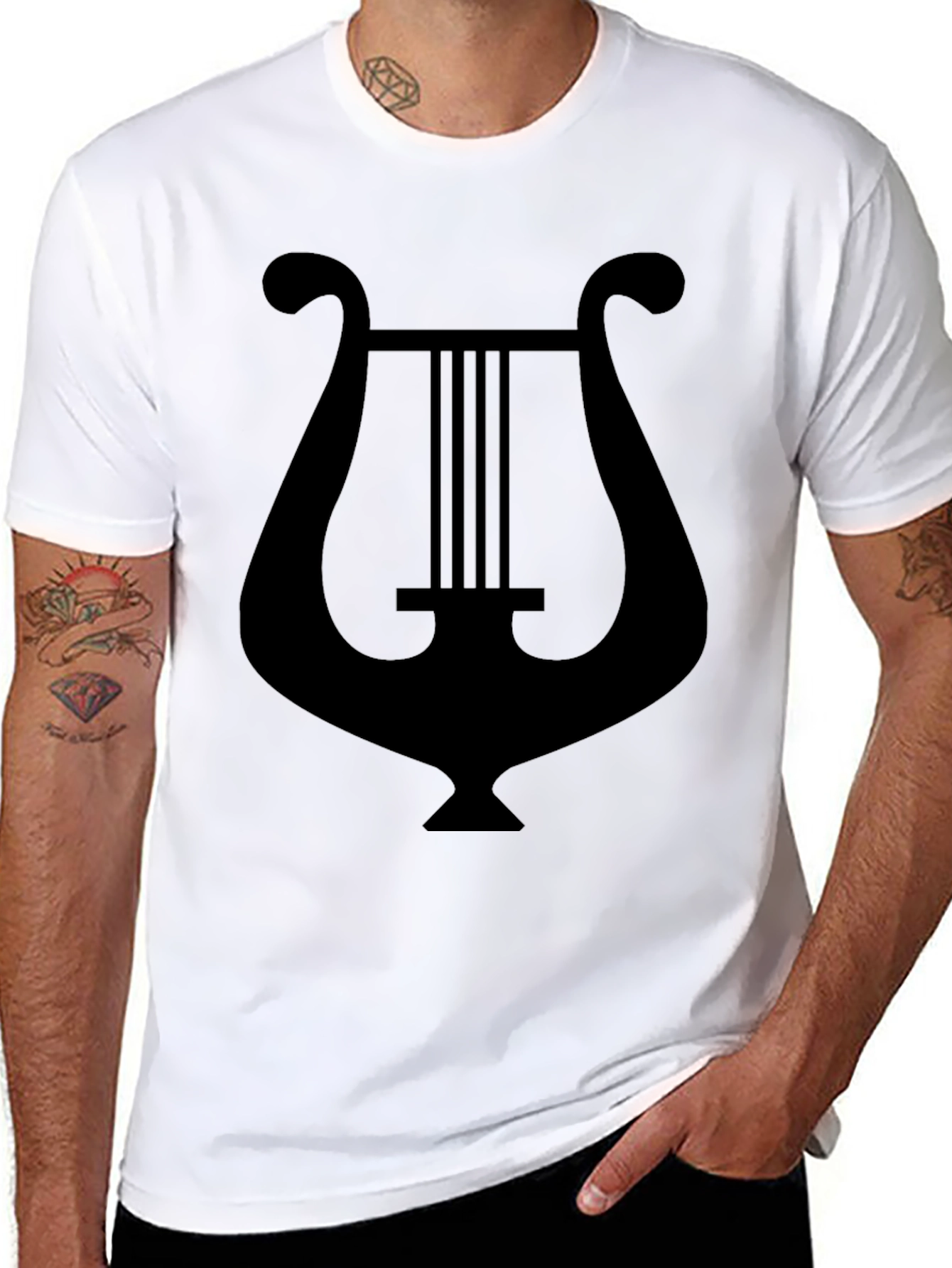 Lyre Graphic Tee - Classic Black T-Shirt
