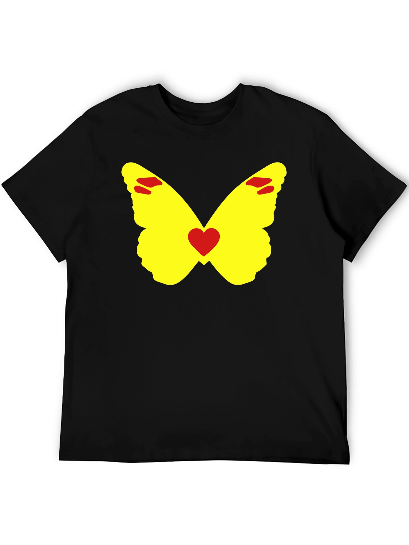 Butterfly Heart Graphic Tee - Black