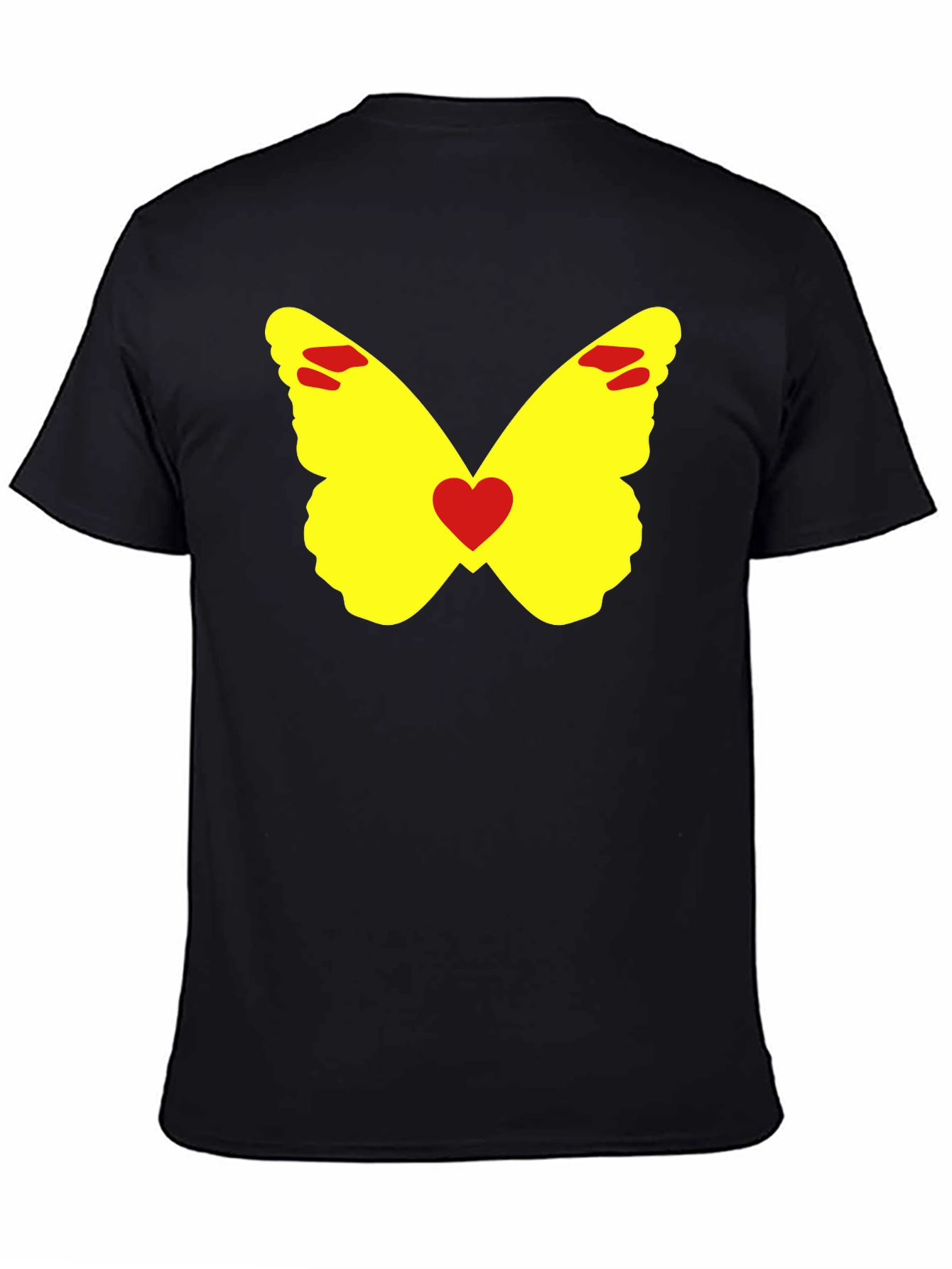 Butterfly Heart Graphic Tee - Black