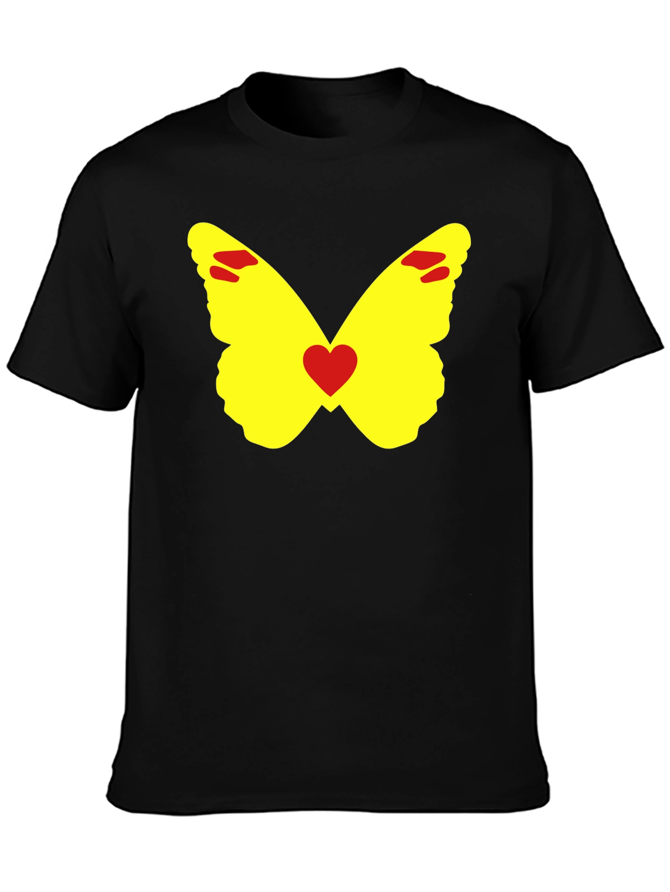 Butterfly Heart Graphic Tee - Black