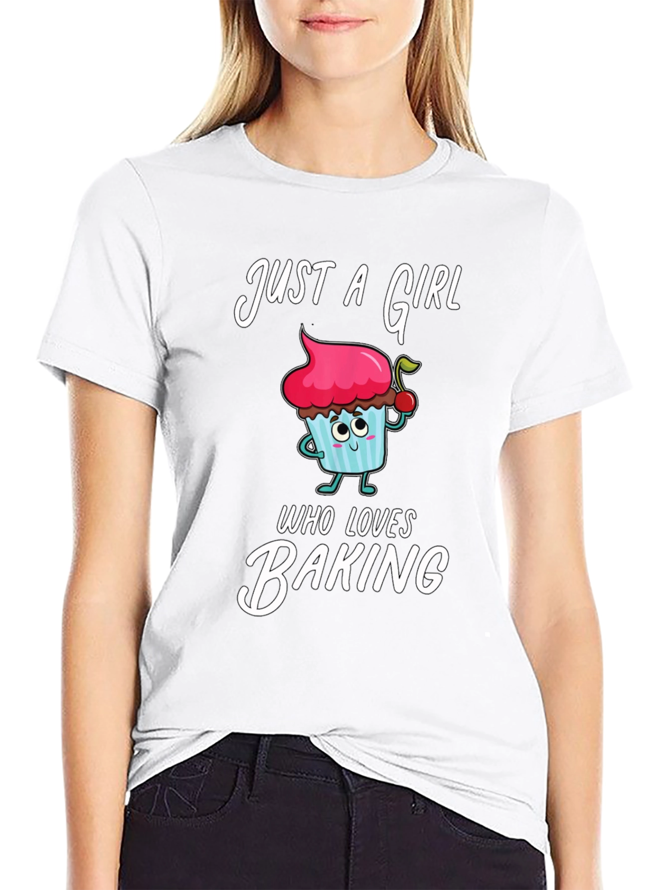 Just a Girl Who Loves Baking - Novelty T-Shirt