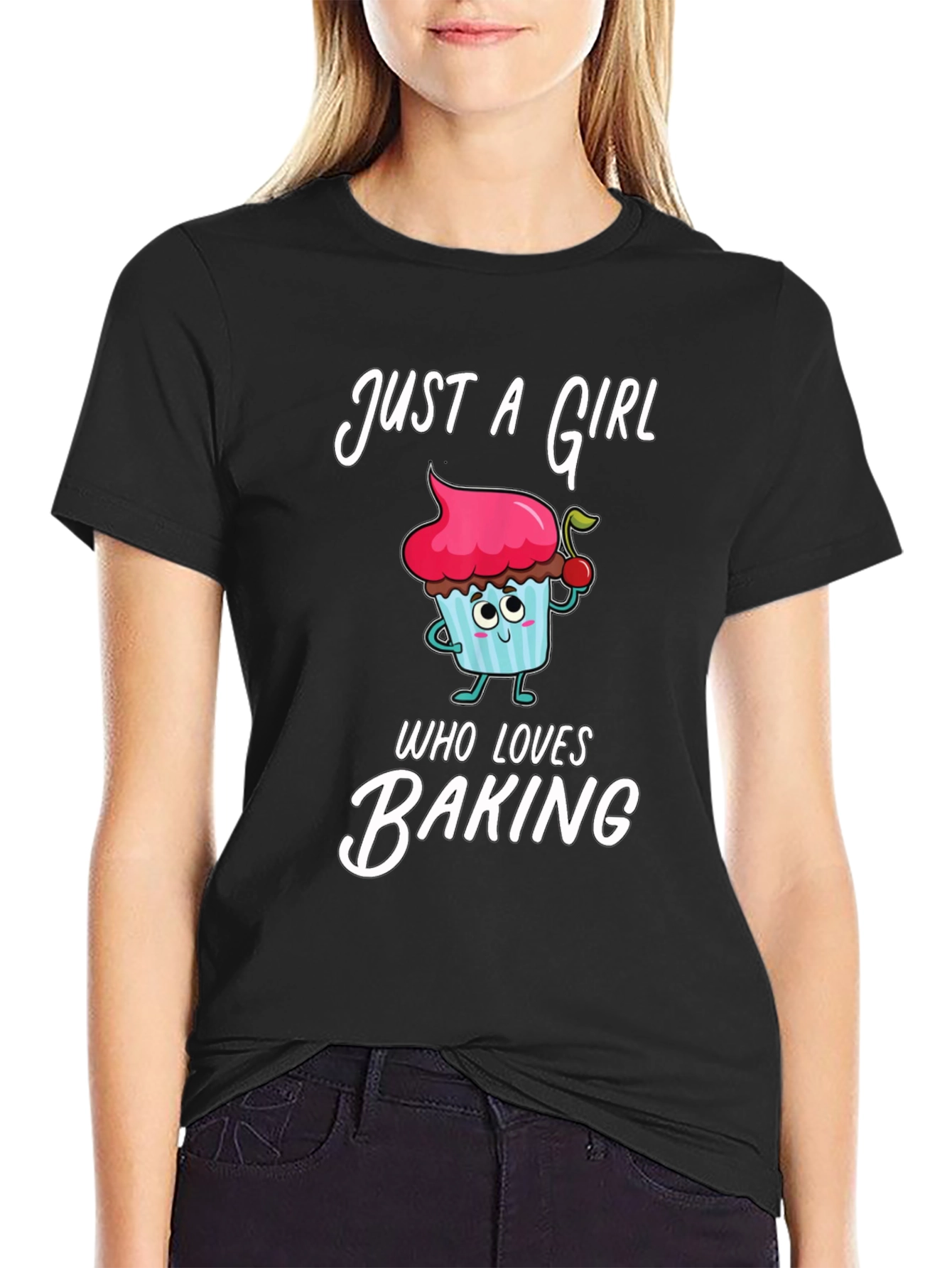Just a Girl Who Loves Baking - Novelty T-Shirt