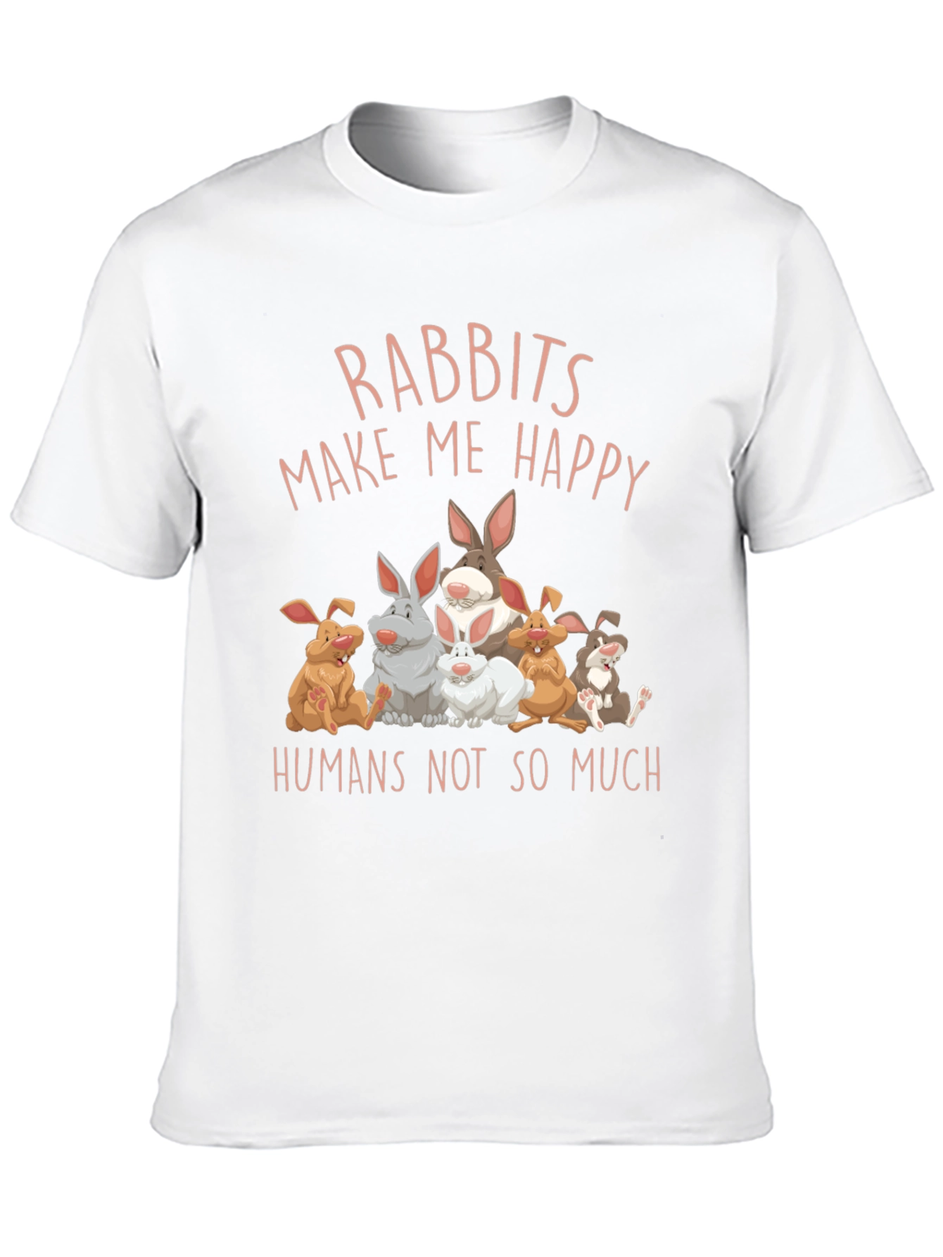 Rabbits Make Me Happy Graphic Tee