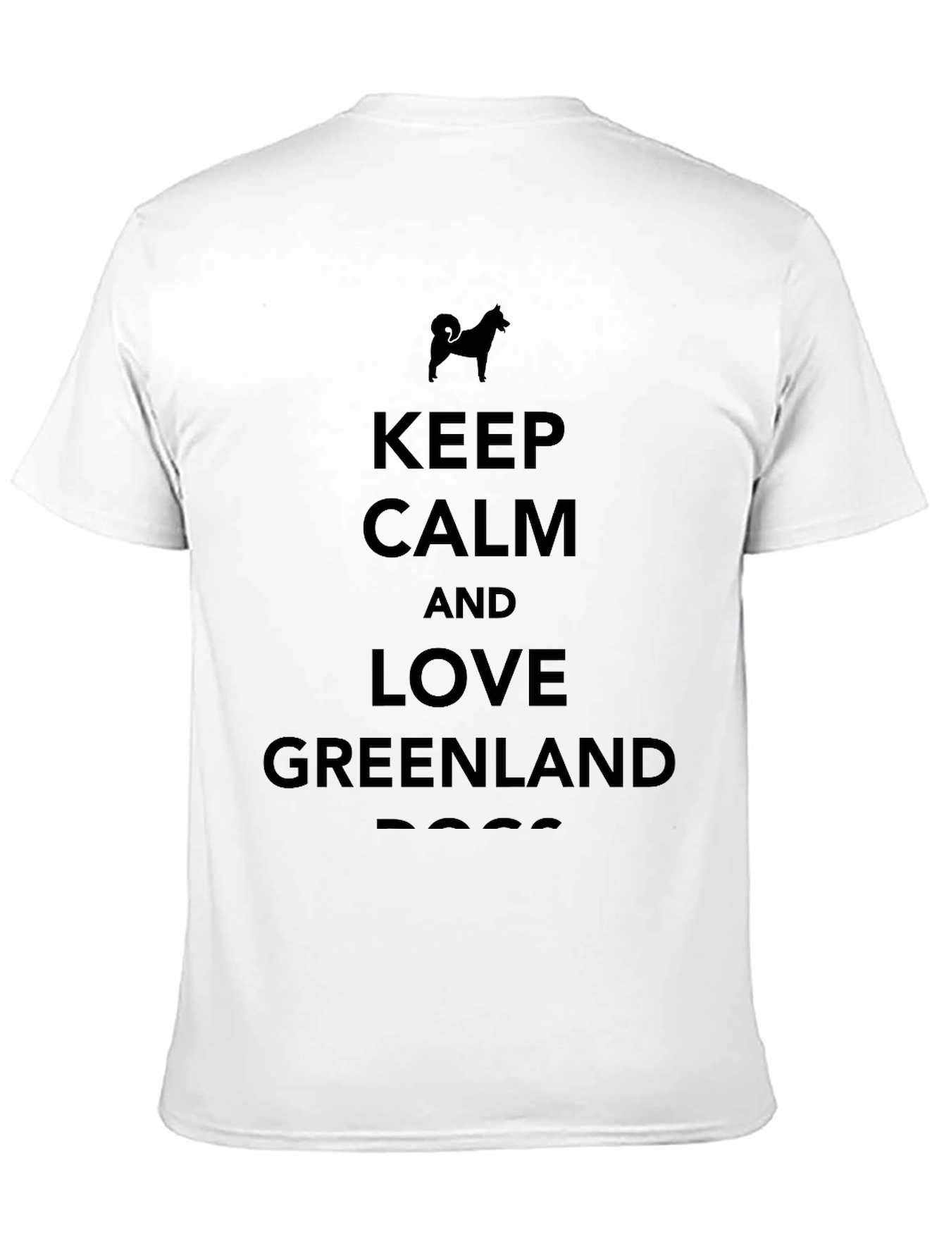Keep Calm Greenland Dog Black T-Shirt