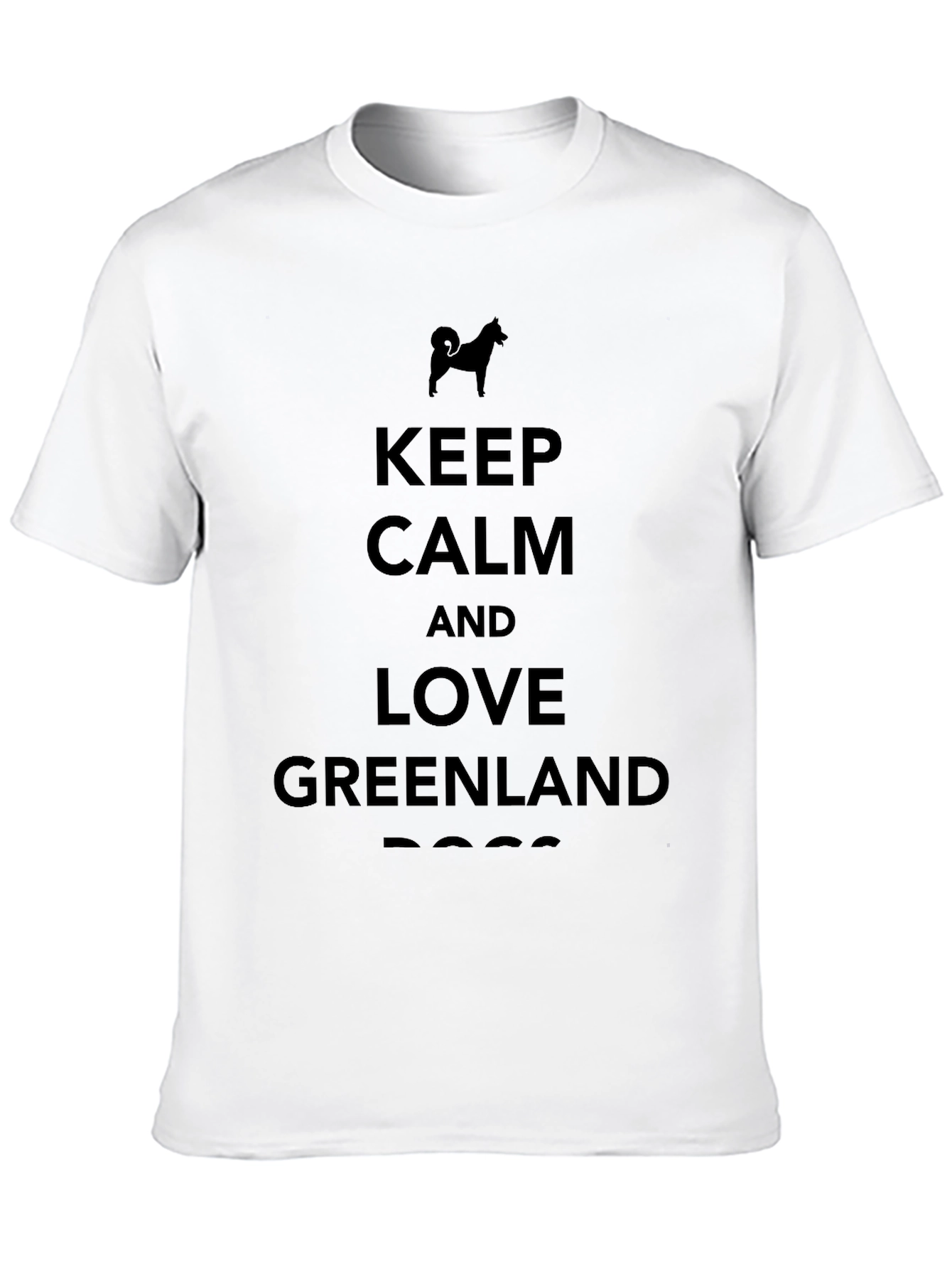 Keep Calm Greenland Dog Black T-Shirt