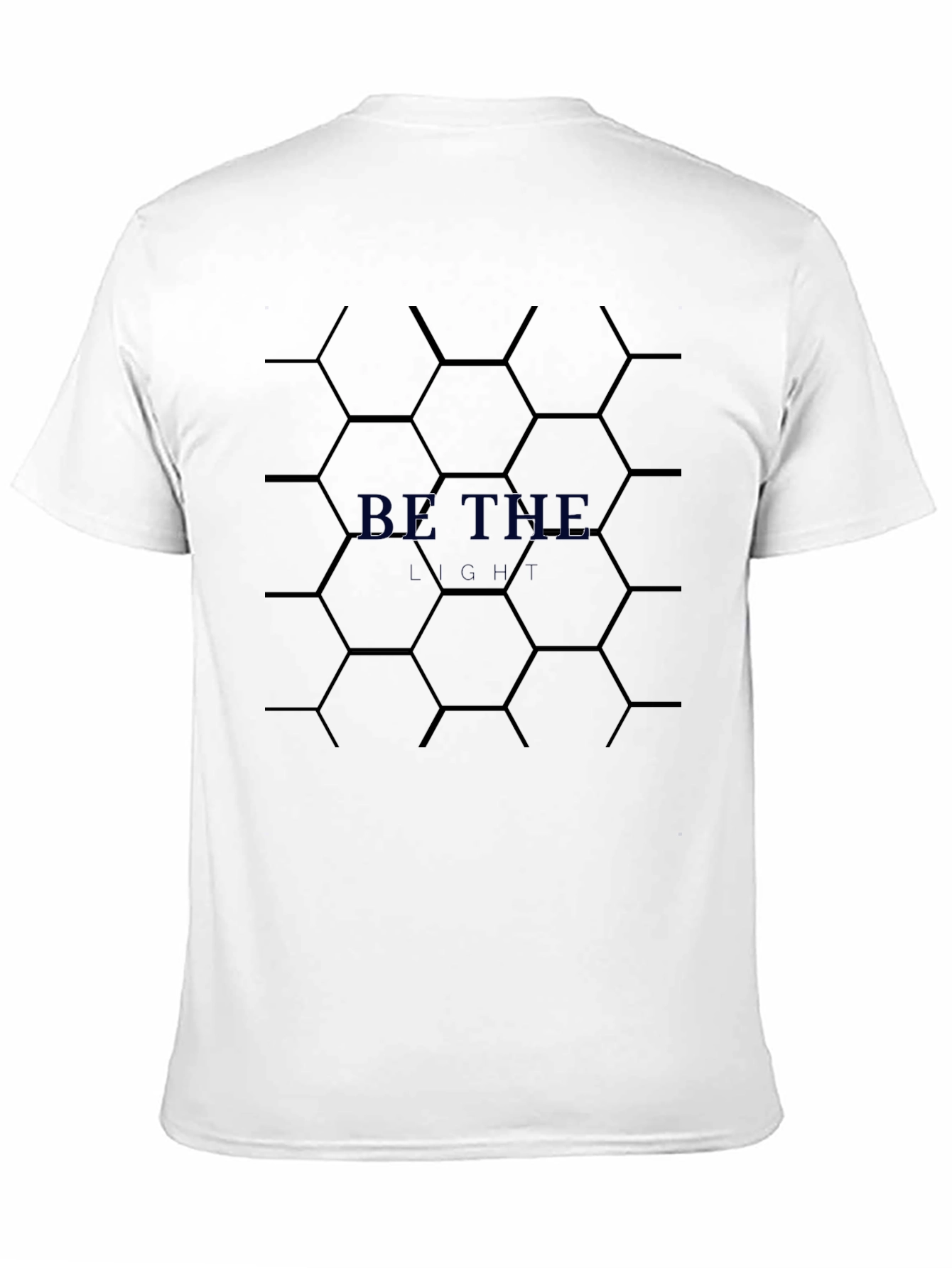 Be the Light Graphic Tee - Black Honeycomb Design