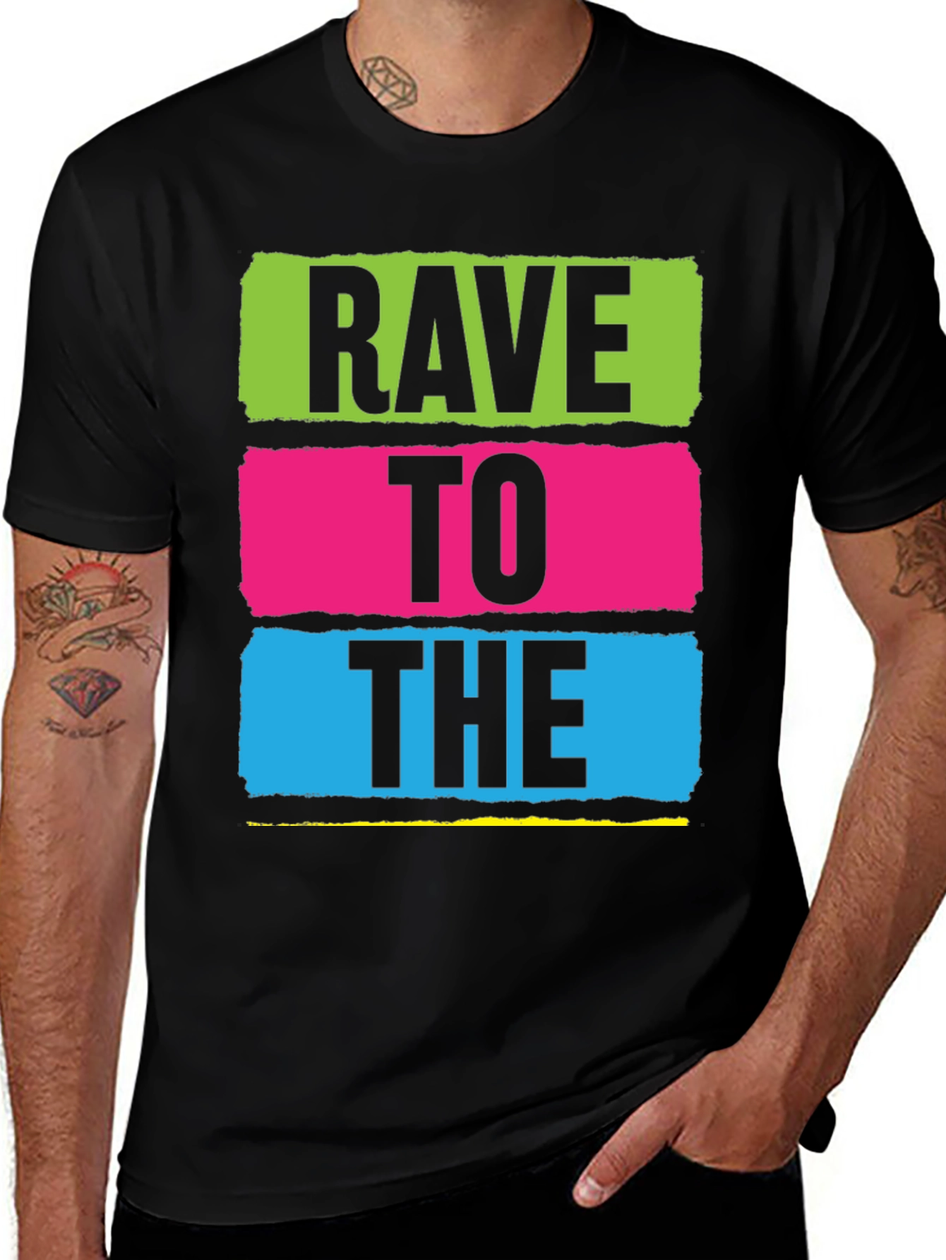 Rave To The Graphic Tee - Vibrant Party T-Shirt
