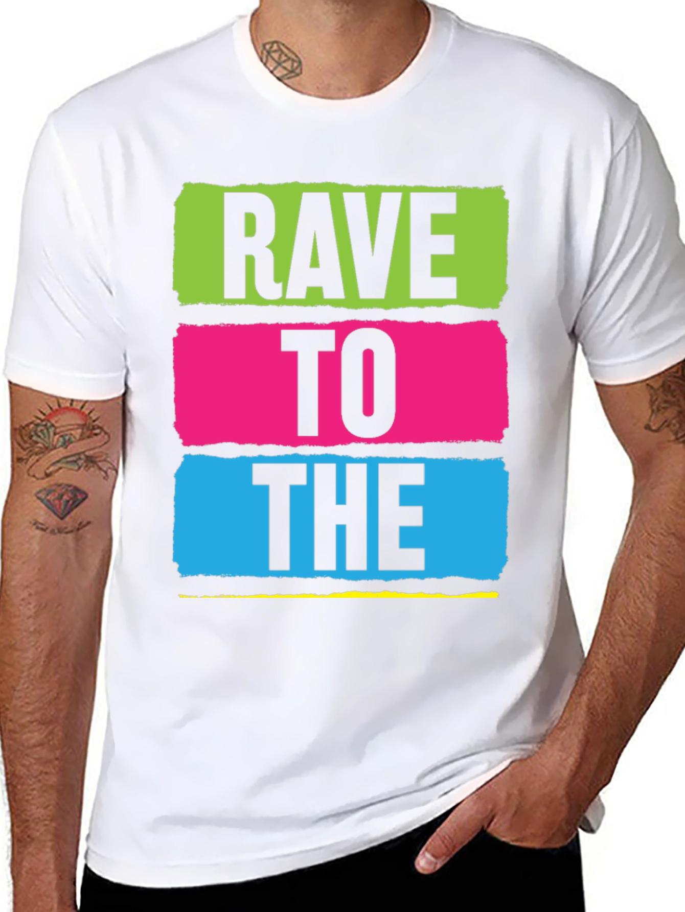Rave To The Graphic Tee - Vibrant Party T-Shirt
