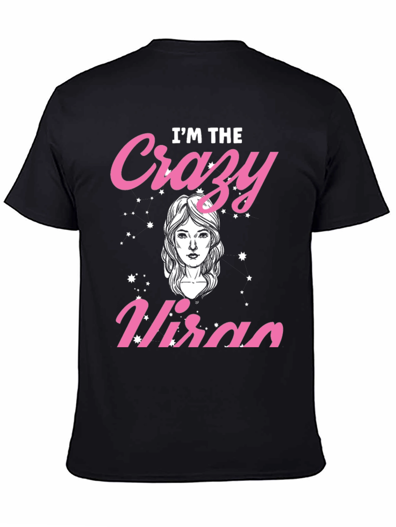 Crazy Virgo Black T-Shirt for Women