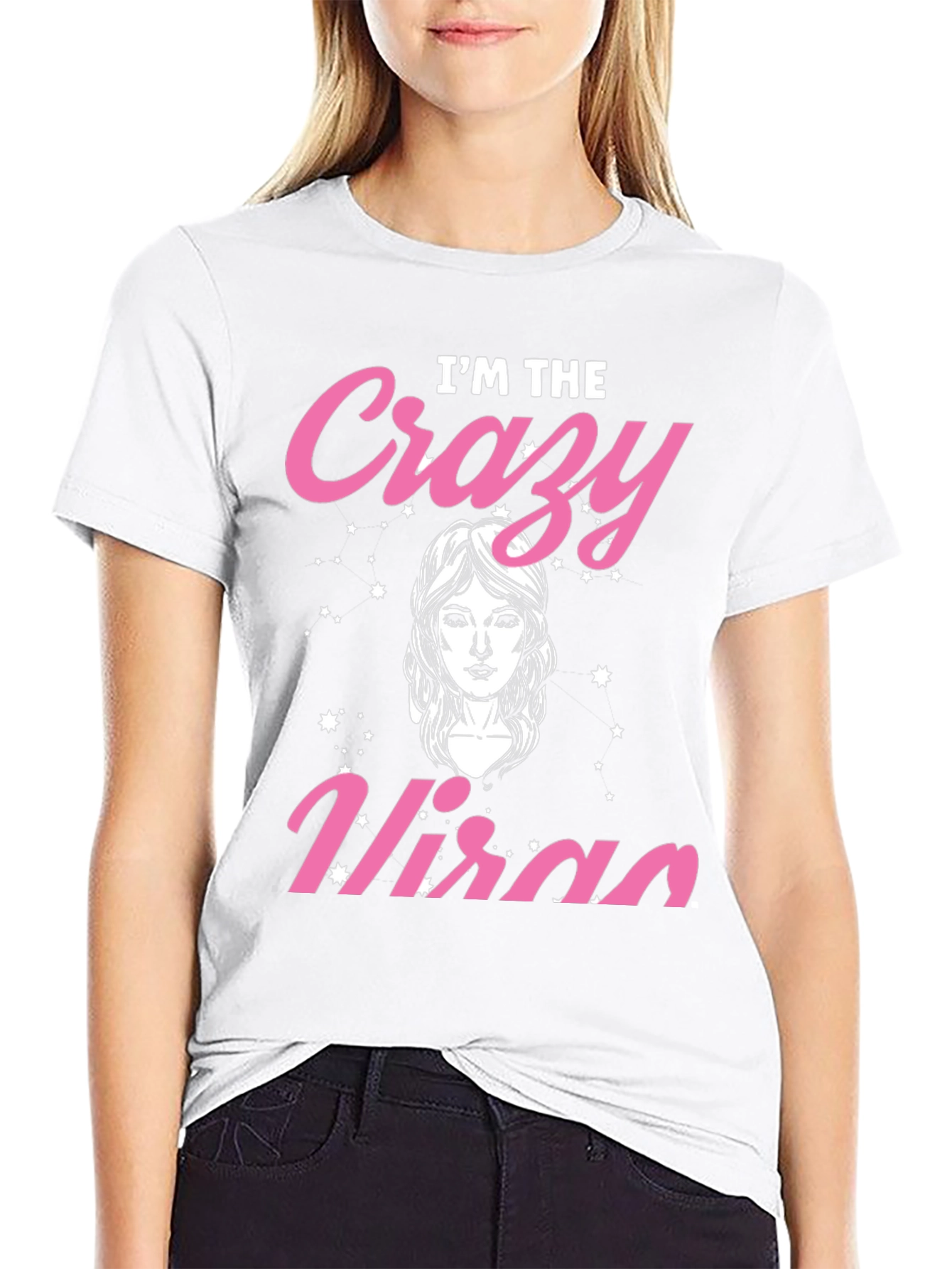 Crazy Virgo Black T-Shirt for Women