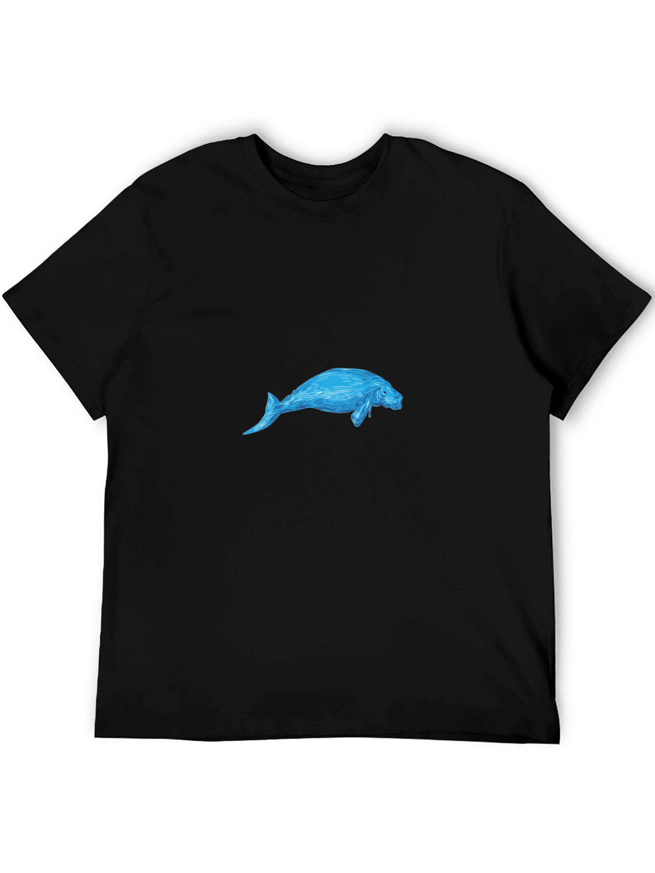 Manatee Graphic Black T-Shirt