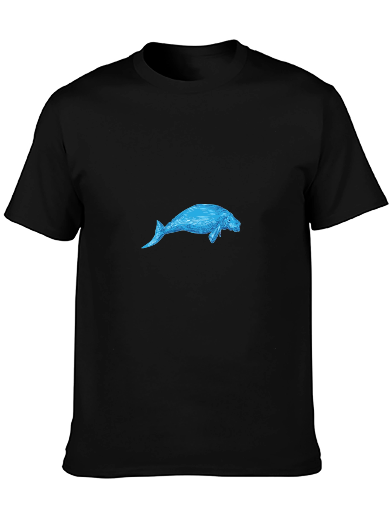 Manatee Graphic Black T-Shirt
