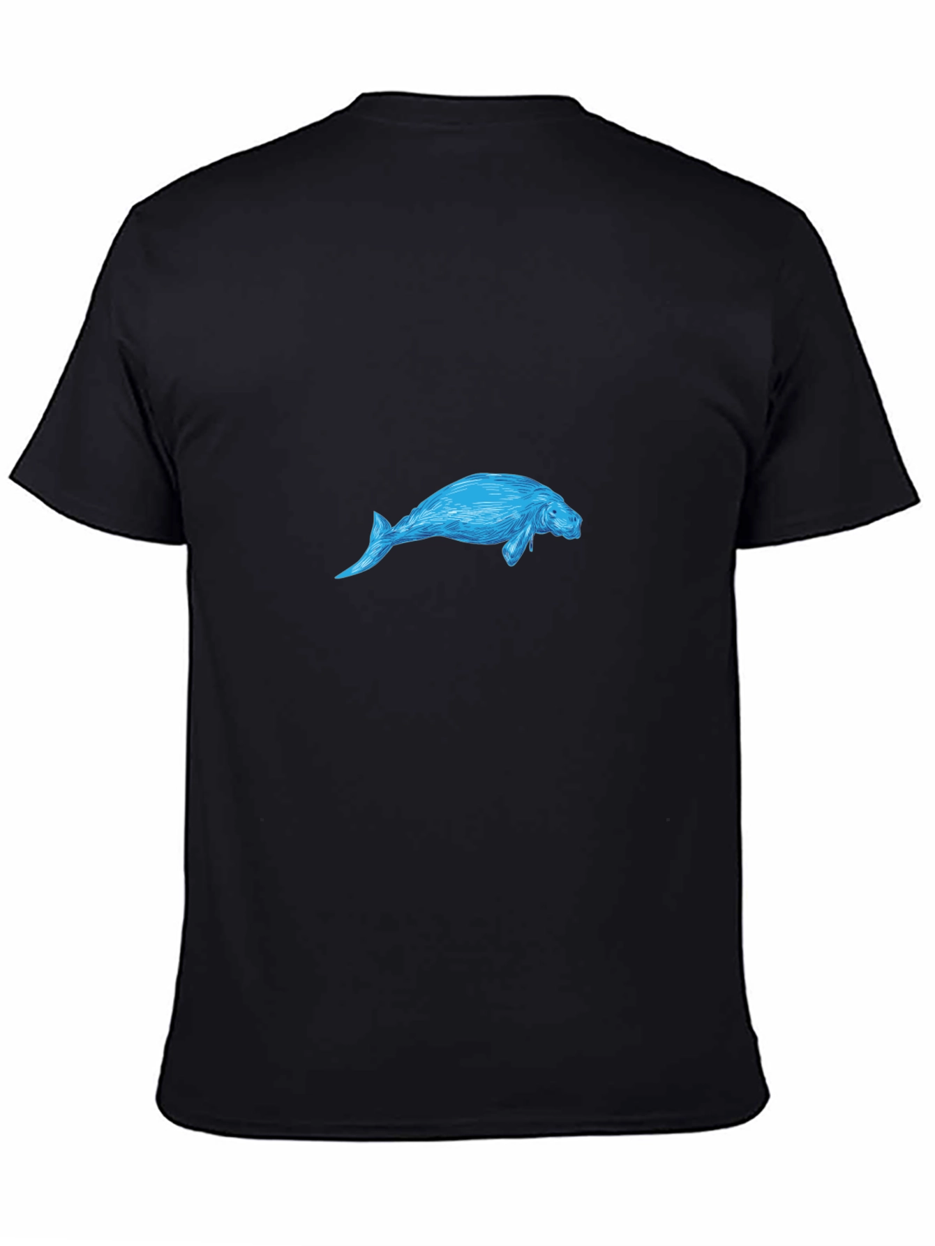 Manatee Graphic Black T-Shirt