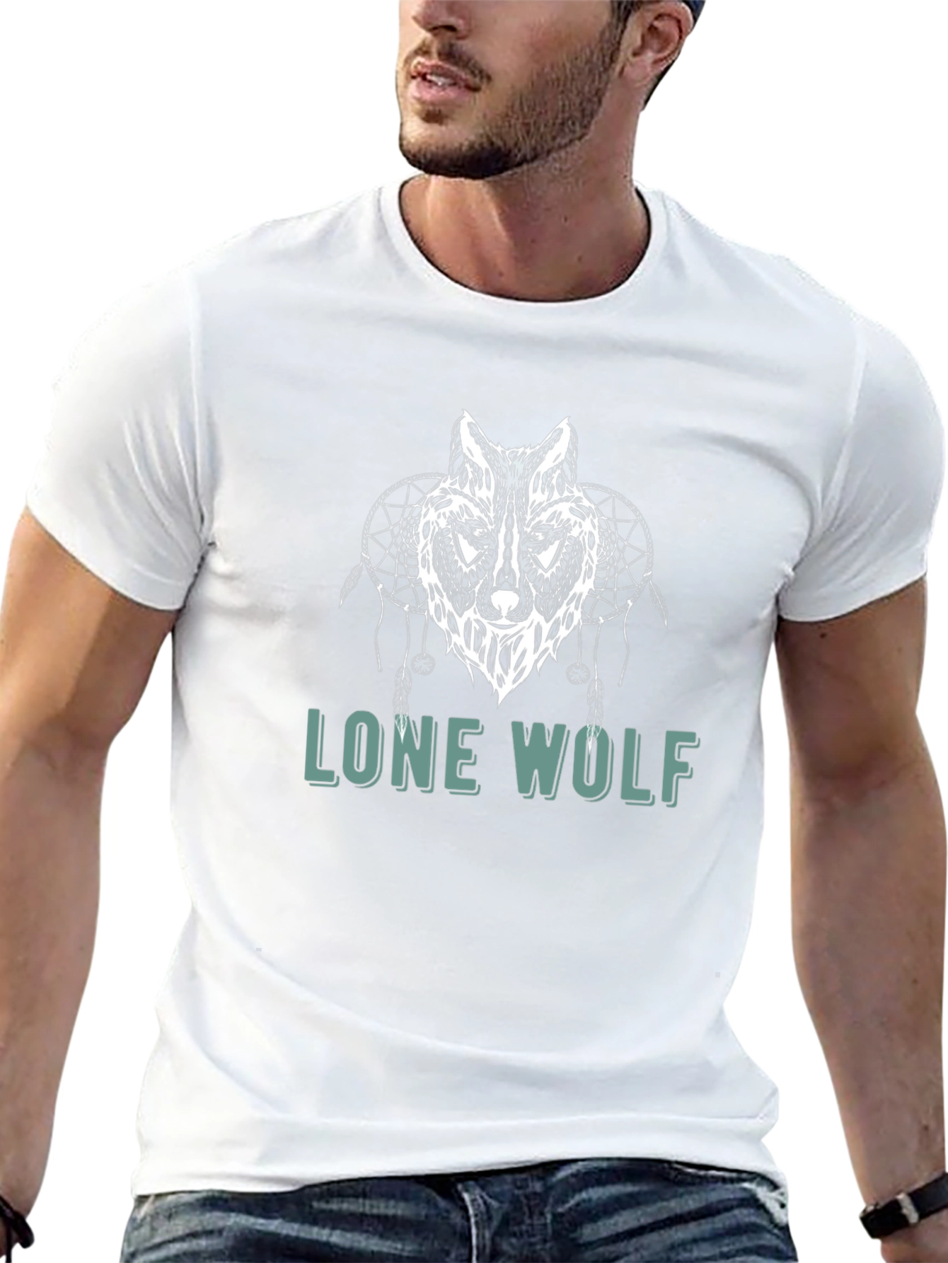 Lone Wolf Graphic Tee - Black Cotton T-Shirt