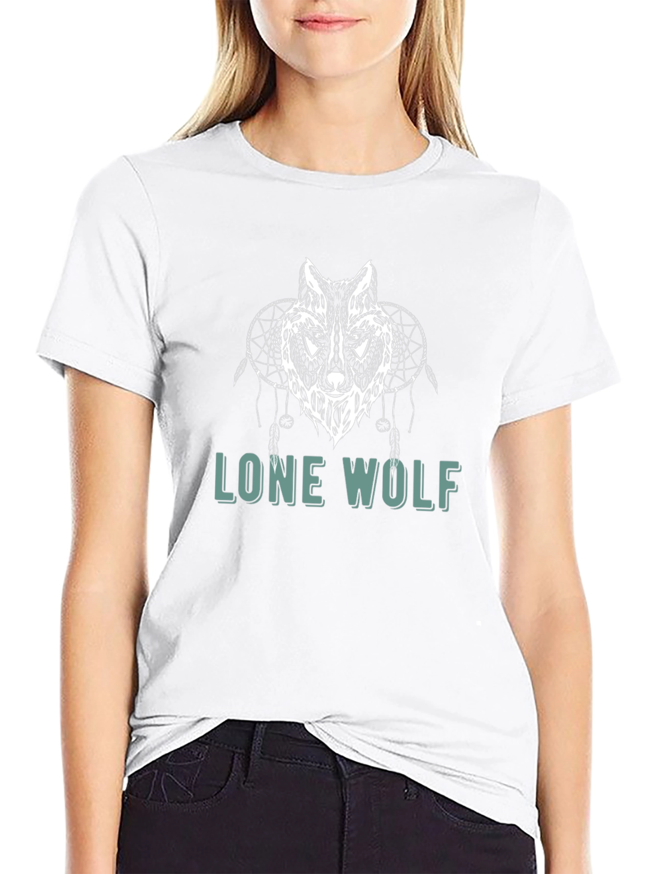 Lone Wolf Graphic Tee - Black Cotton T-Shirt