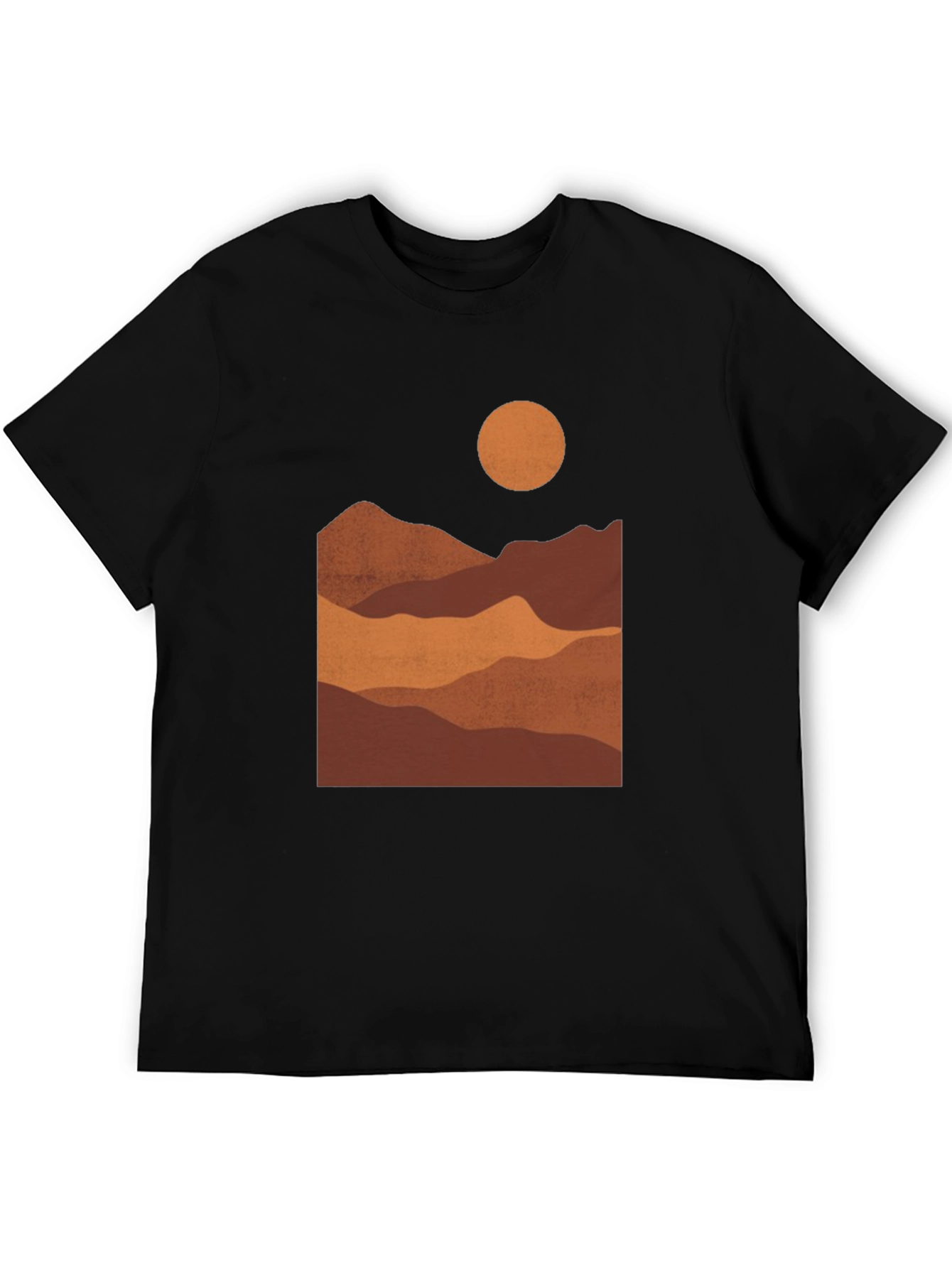 Mountains Graphic Print Tee - Earth Tones