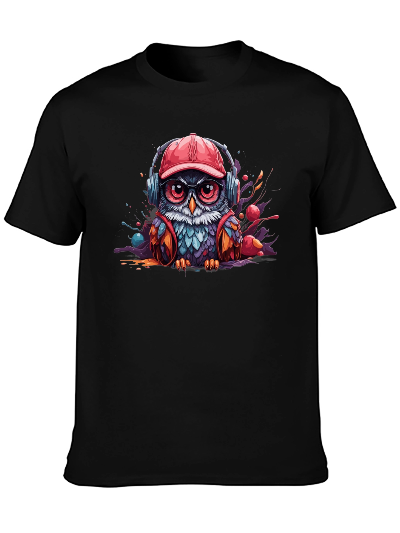 Cool Owl T-Shirt: Graphic Print Tee