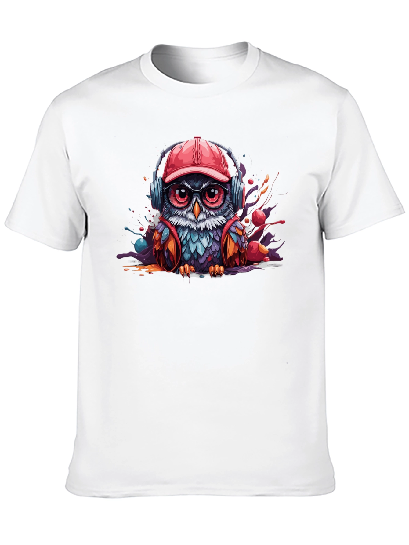 Cool Owl T-Shirt: Graphic Print Tee