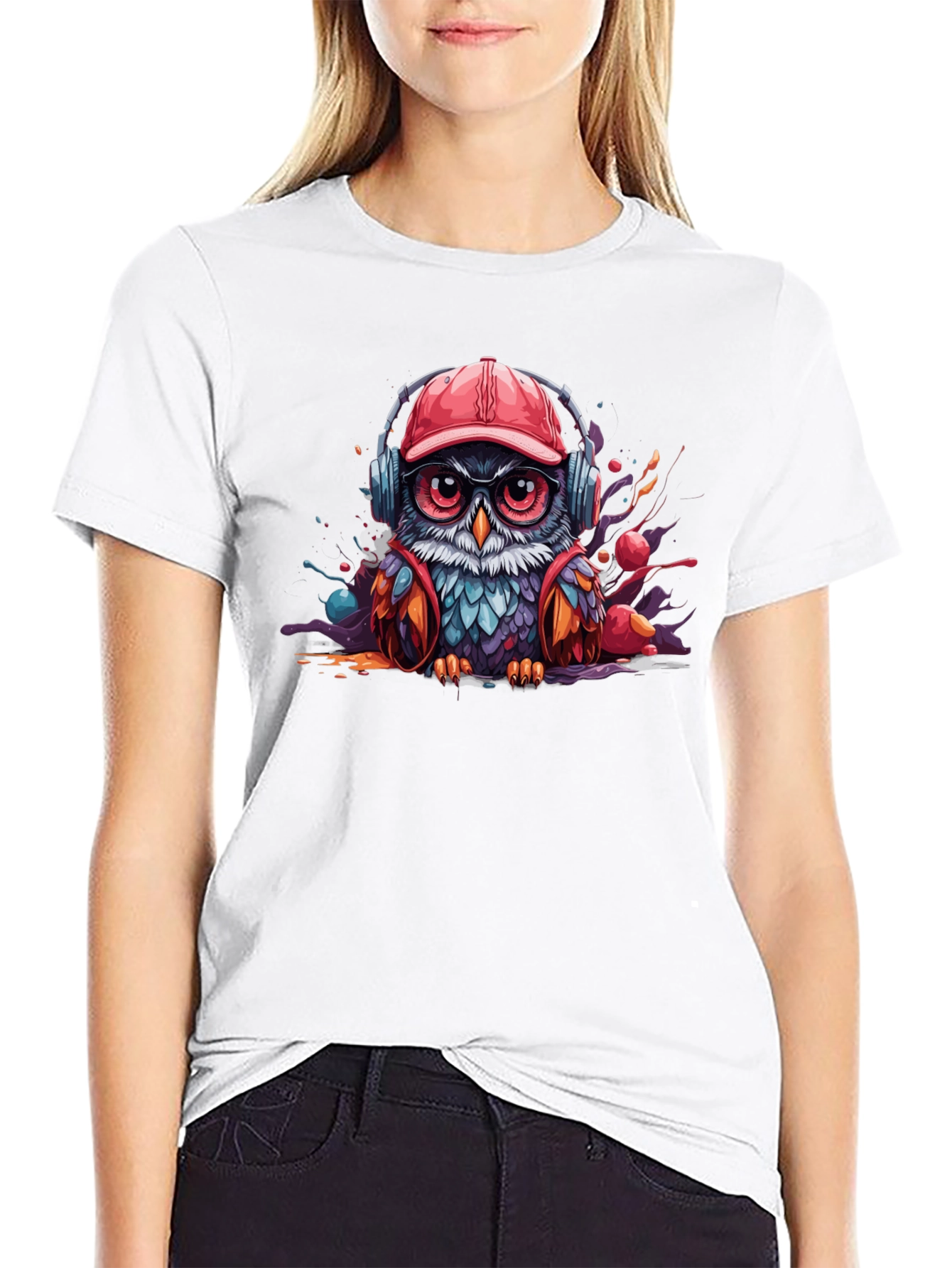 Cool Owl T-Shirt: Graphic Print Tee