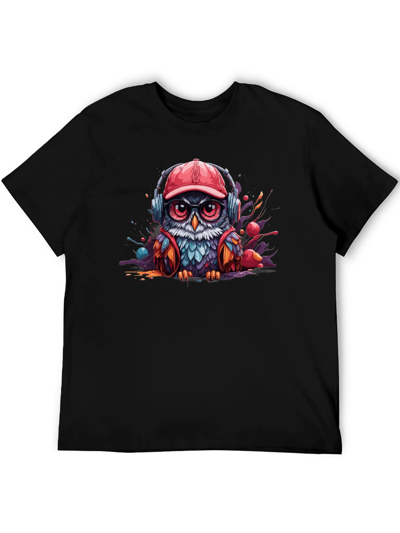 Cool Owl T-Shirt: Graphic Print Tee