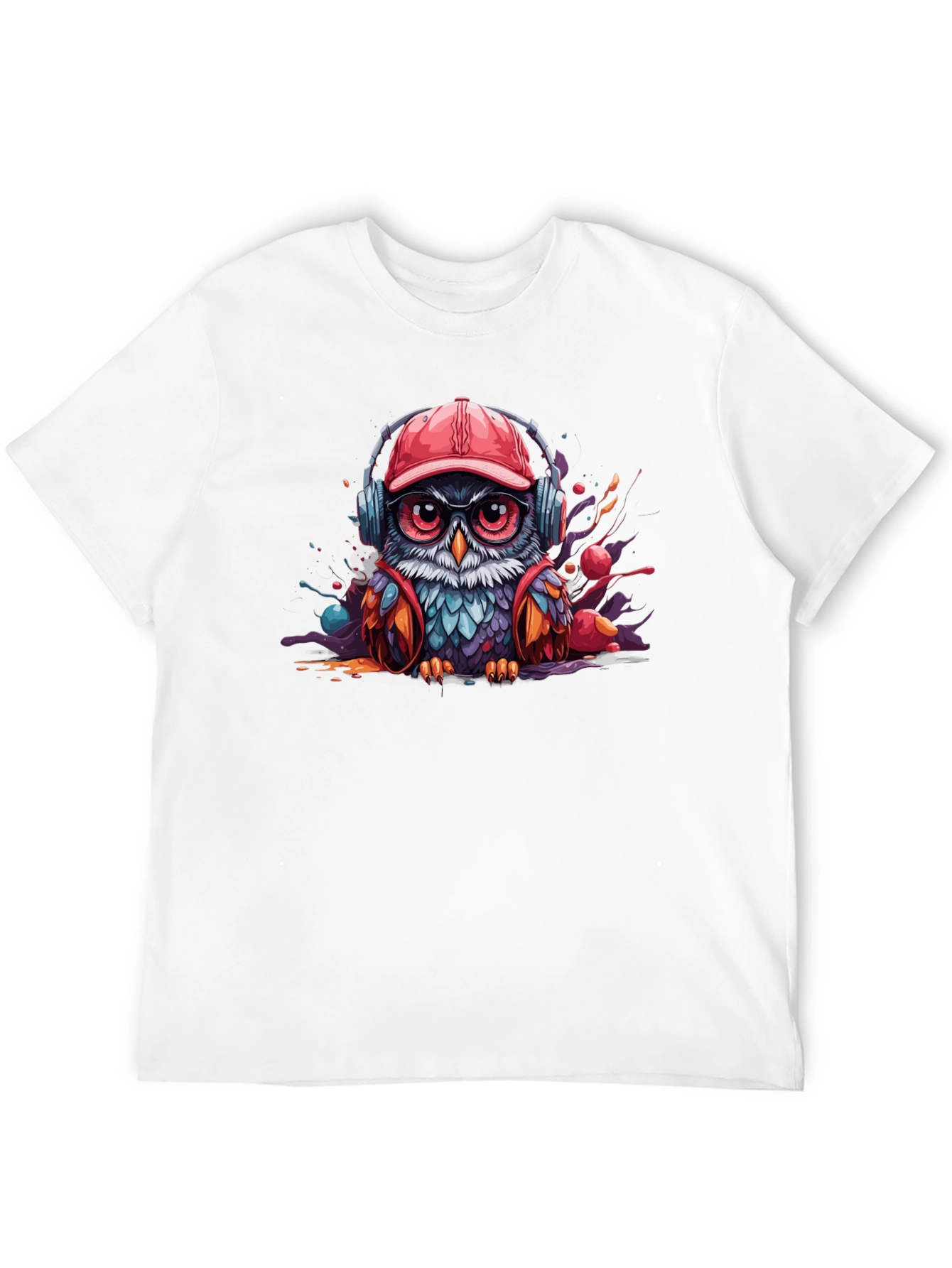 Cool Owl T-Shirt: Graphic Print Tee