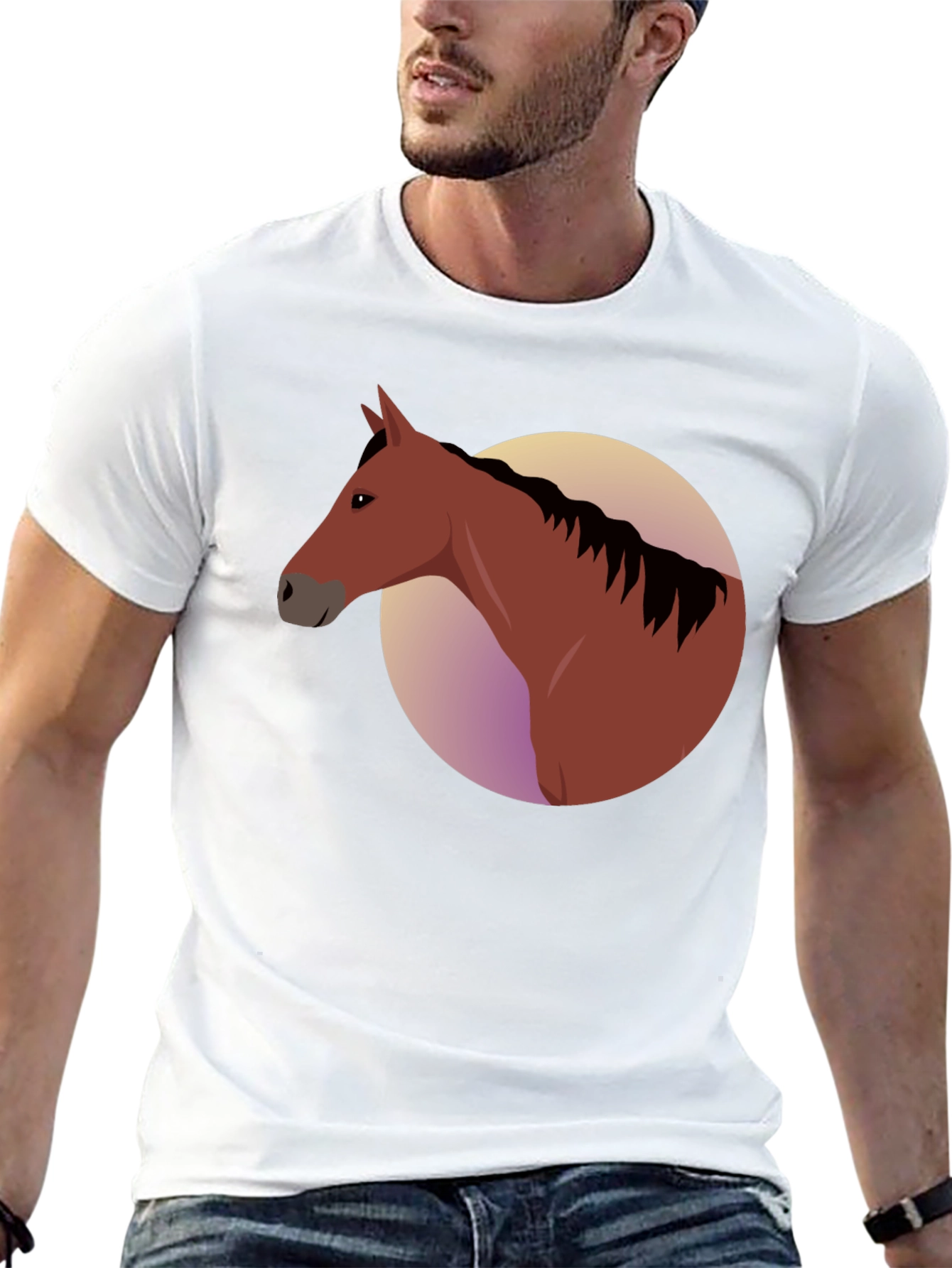 Equestrian Graphic Tee - Horse Portrait T-Shirt