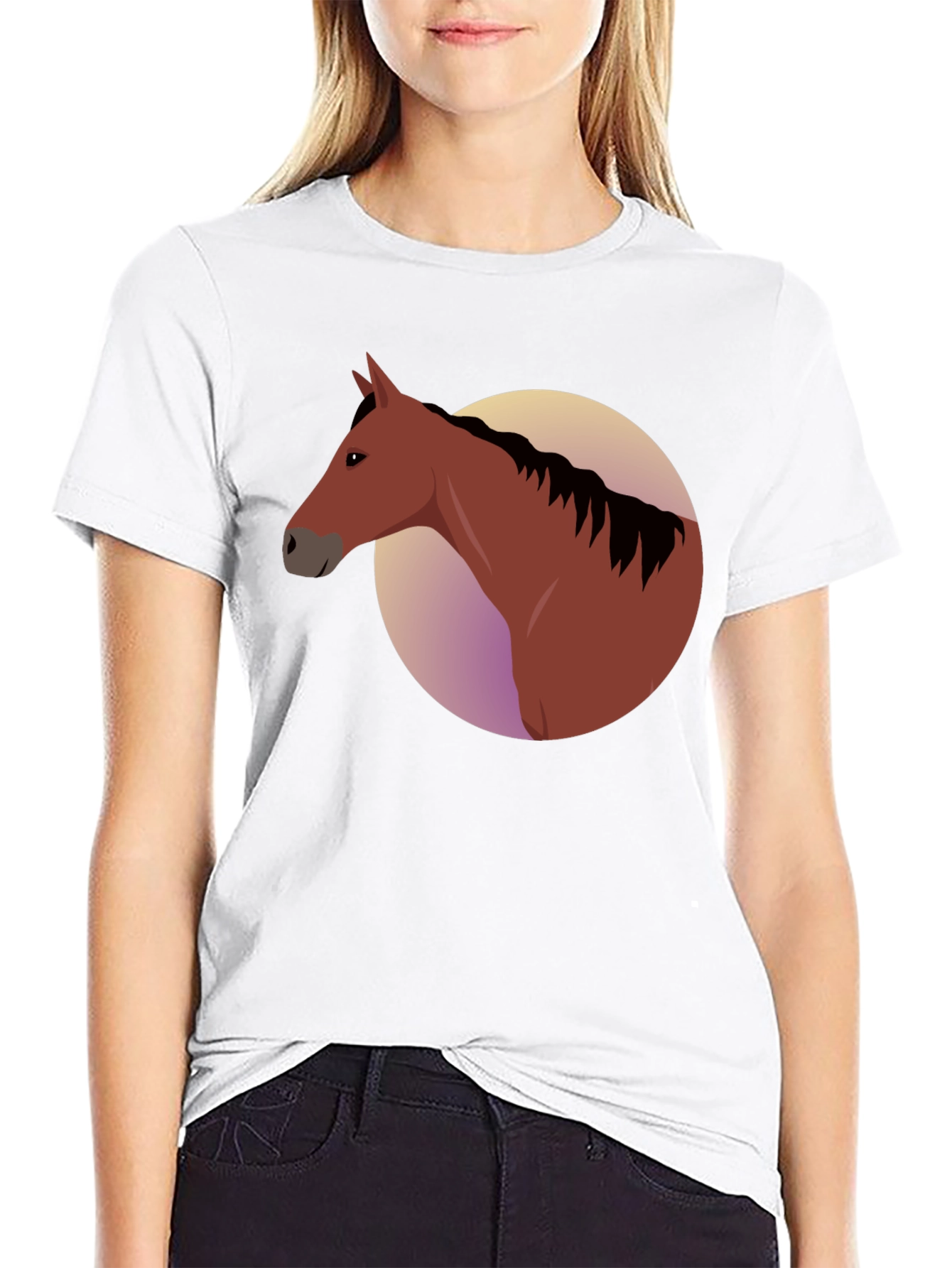Equestrian Graphic Tee - Horse Portrait T-Shirt